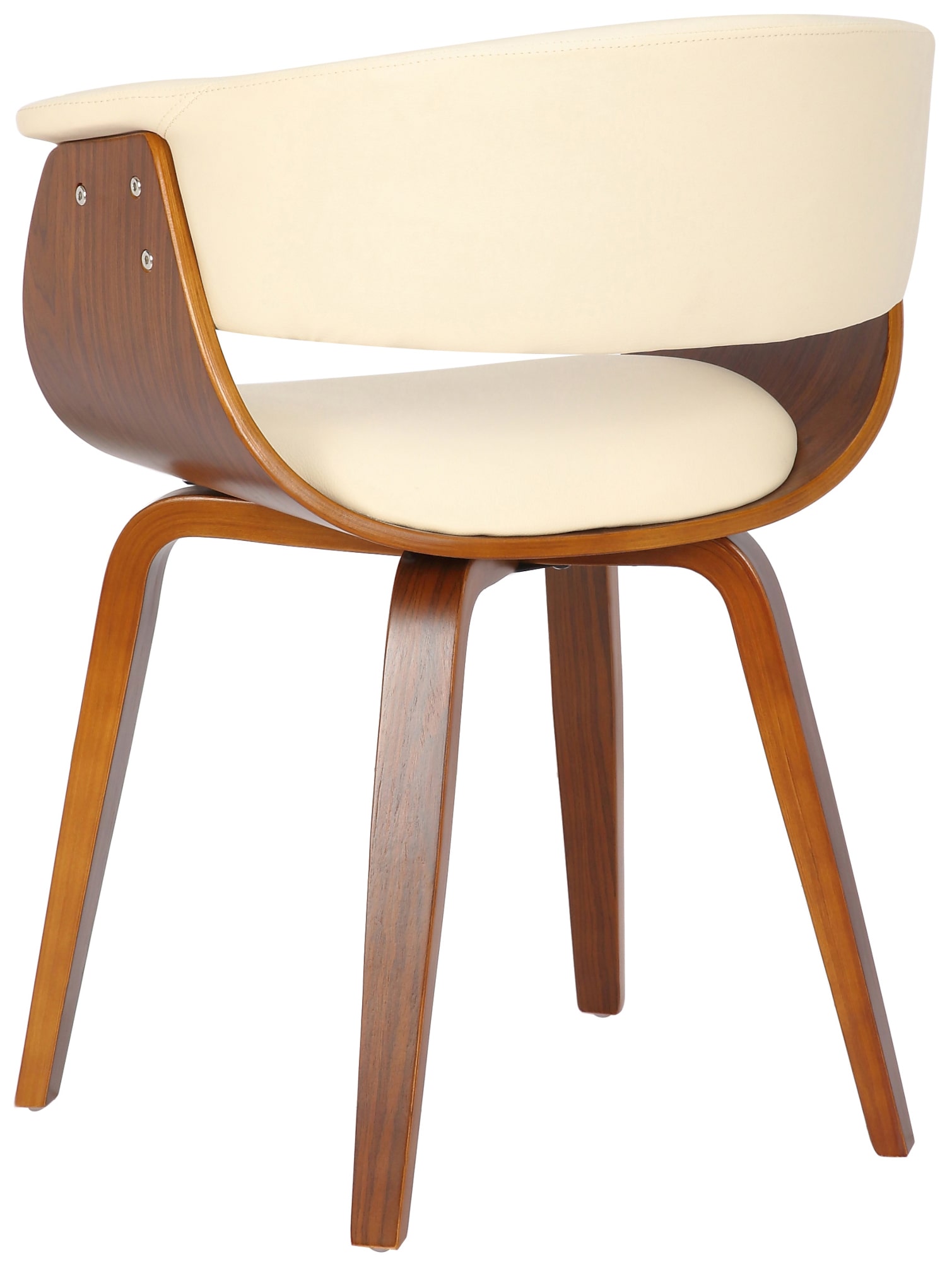 Stuhl Bruce Kunstleder walnuss, creme