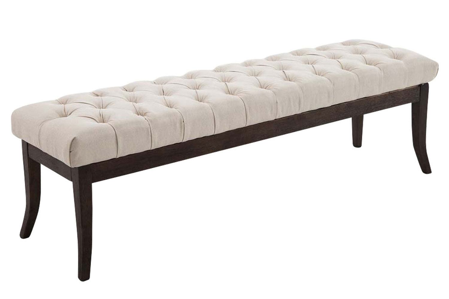 Sitzbank Ramses Stoff antik-dunkel 150, creme