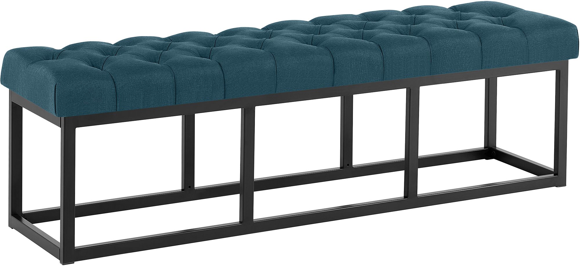 Sitzbank Amun Stoff Schwarz 150 cm, blau