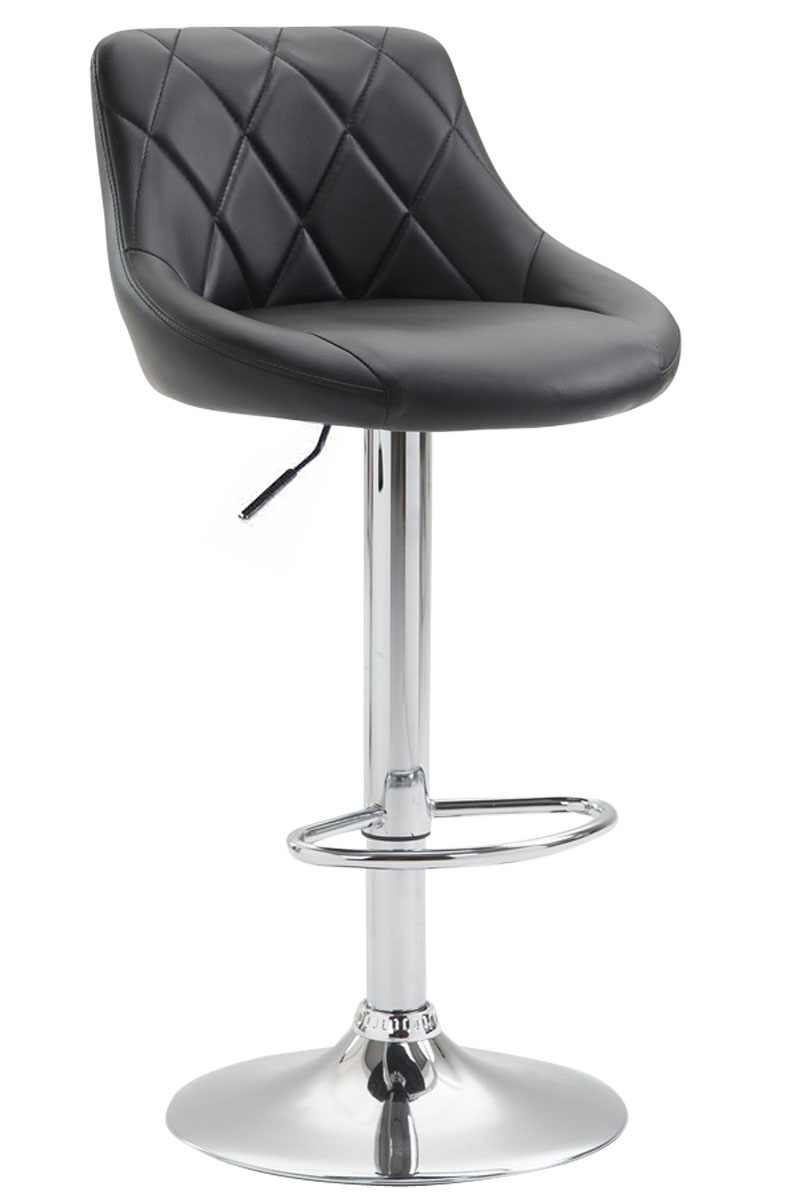 Barhocker Lazio Kunstleder chrom, schwarz