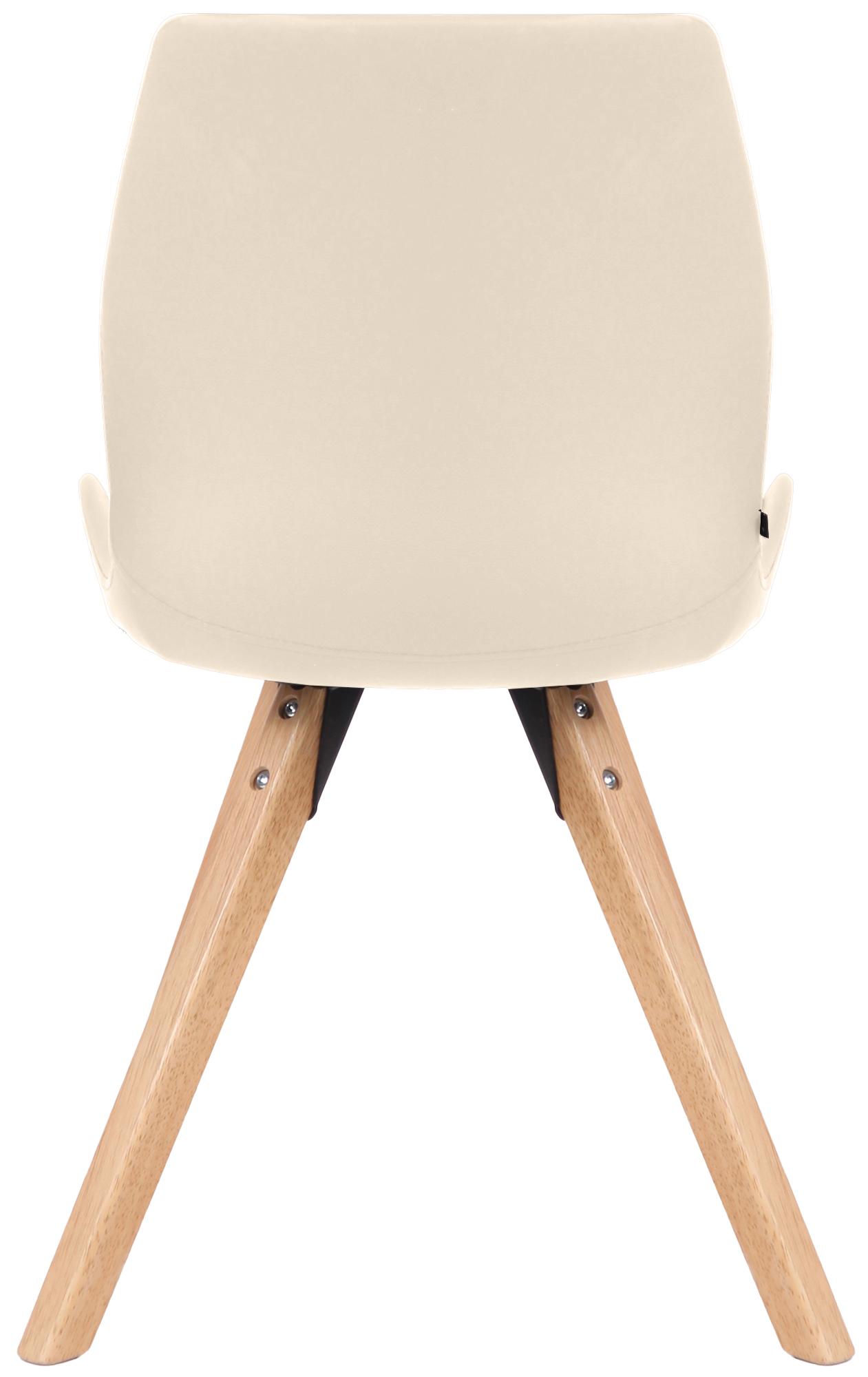 2er Set Stuhl Luna Kunstleder, creme