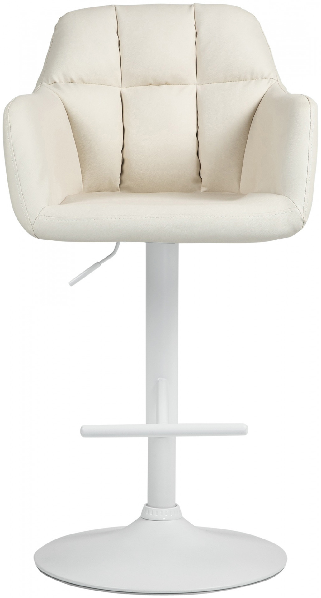 Barhocker Natoma Kunstleder weiß, creme