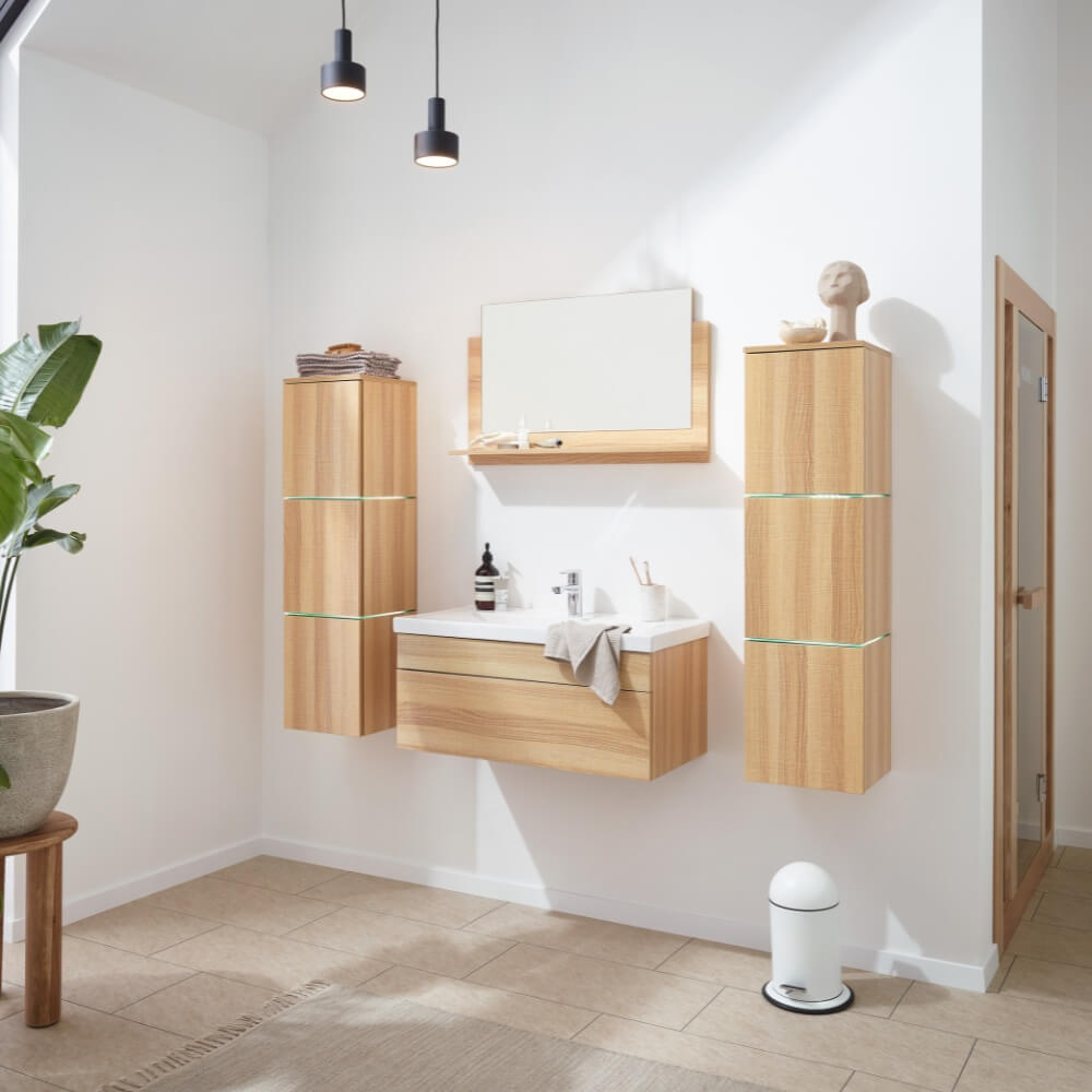 Badmöbel Komplettset WANGEROOGE BIG XL - Holz