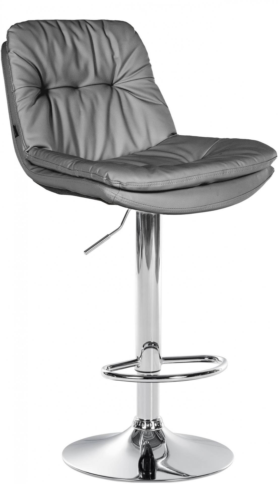 Barhocker Laurel Kunstleder chrom, grau
