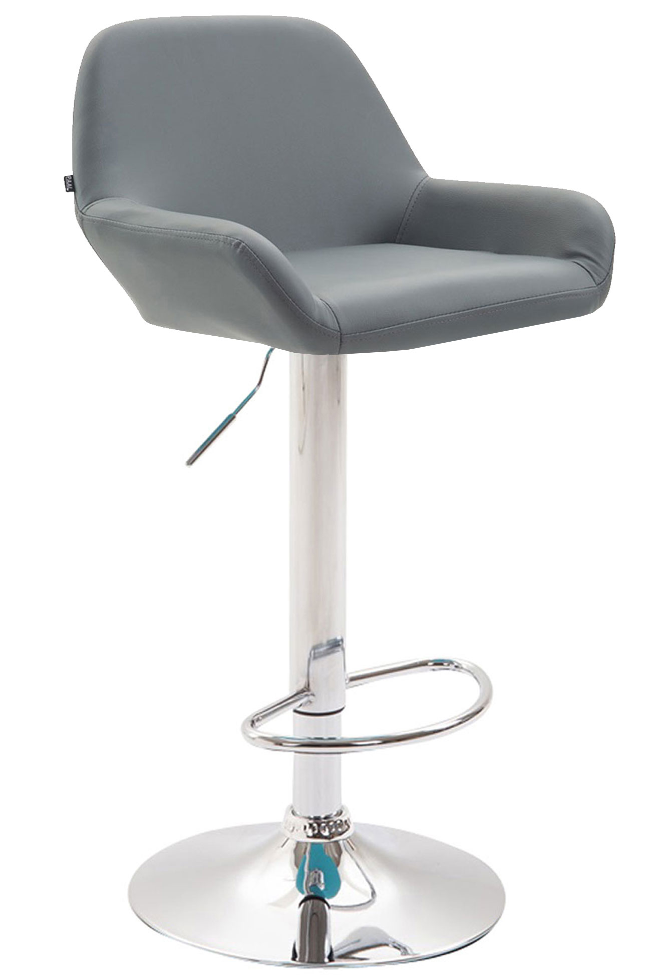 Barhocker Braga Kunstleder chrom, grau