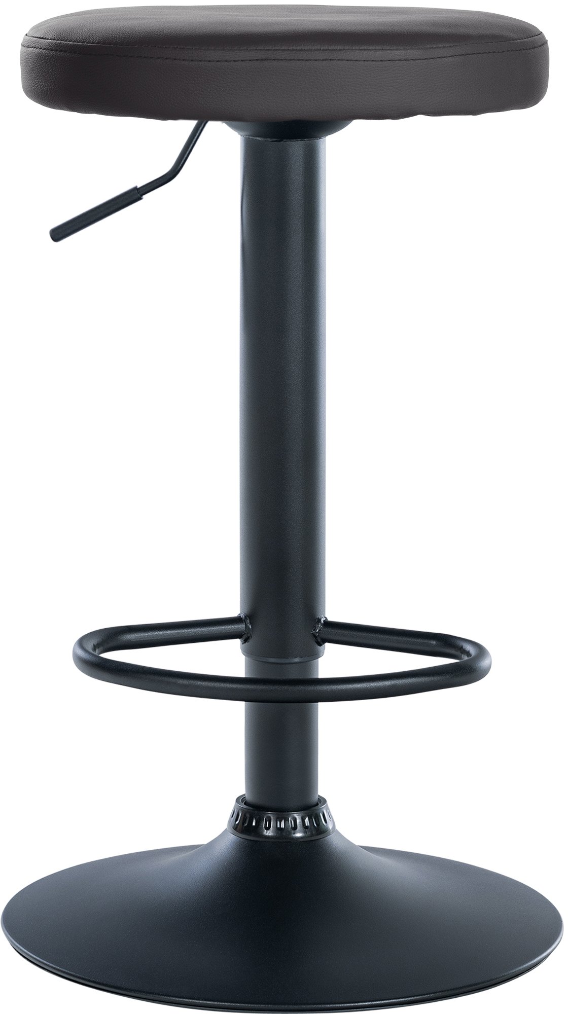 2er Set Barhocker Ponte Kunstleder schwarz, schwarz