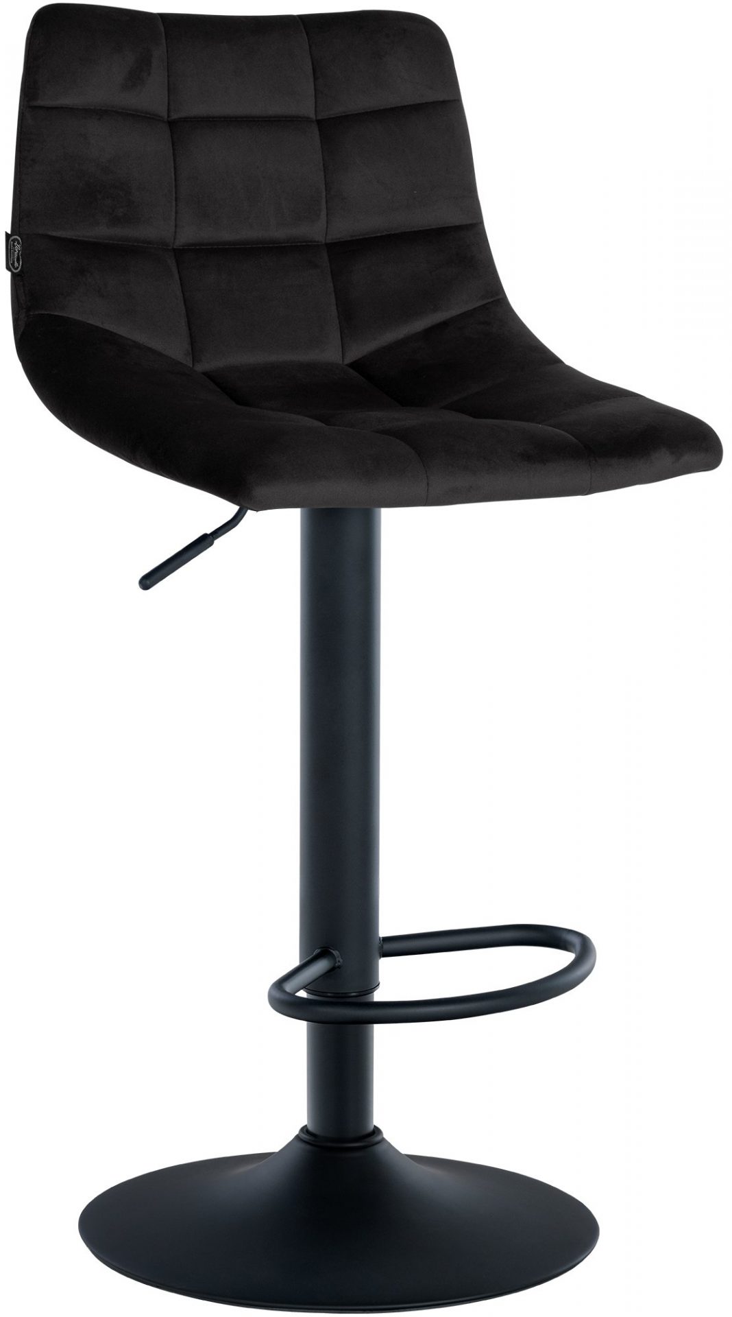 2er Set Barhocker Jerry Samt schwarz, schwarz