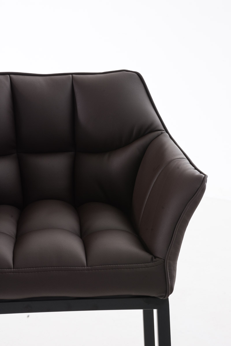 Barhocker Damaso B mit 4-Fuß Gestell, braun