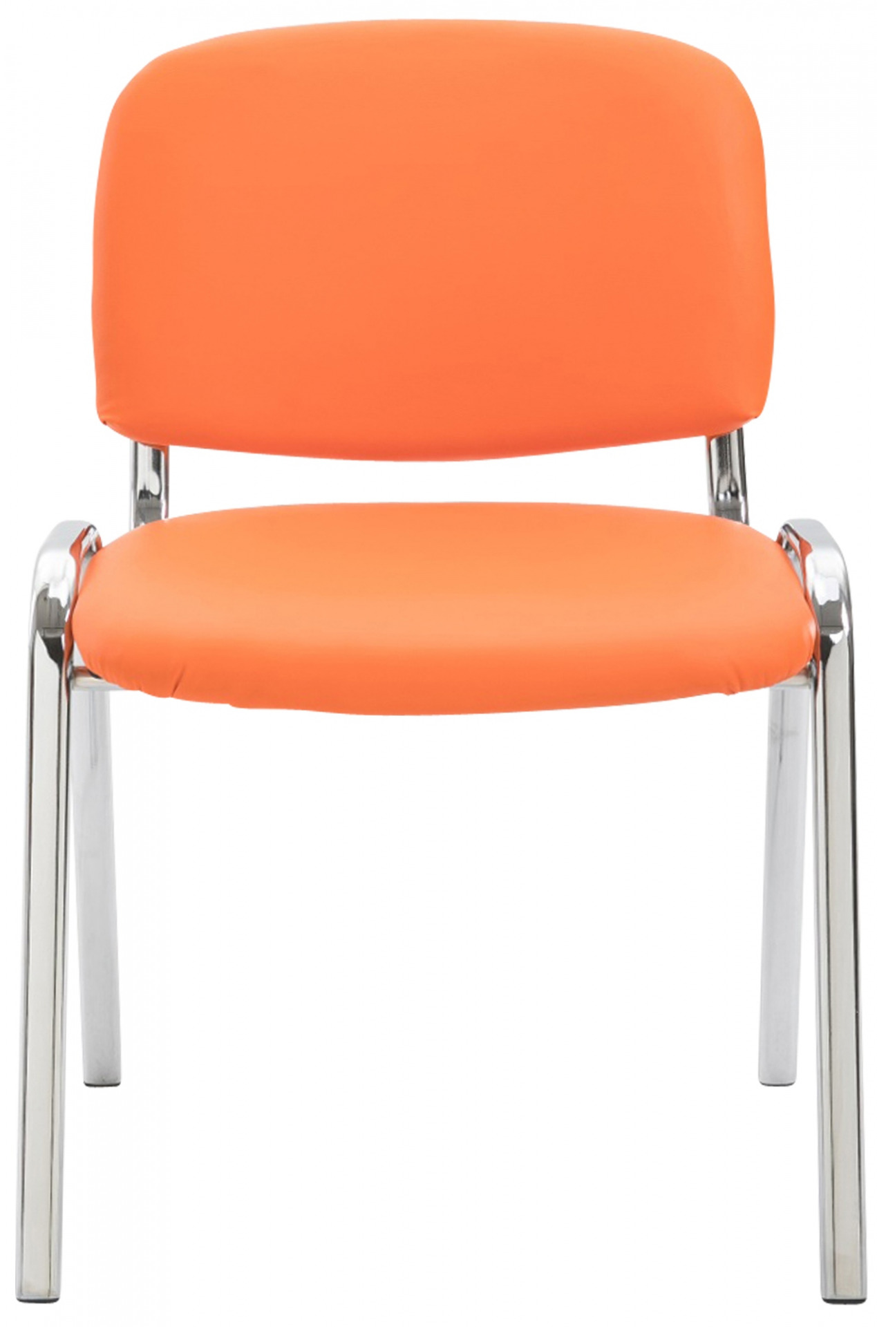Besucherstuhl Ken C Kunstleder, orange