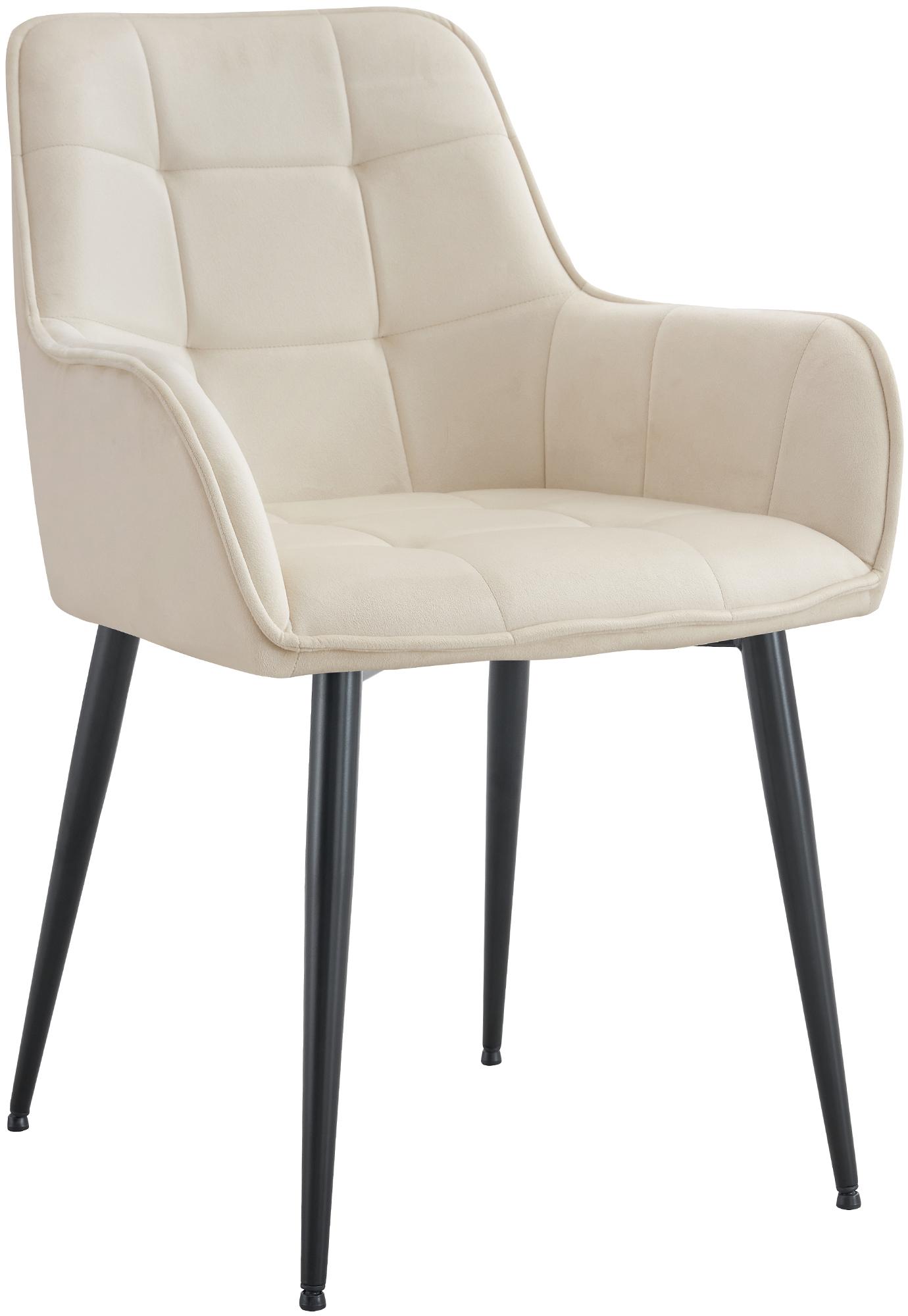 Esszimmerstuhl Ferndale Samt, creme