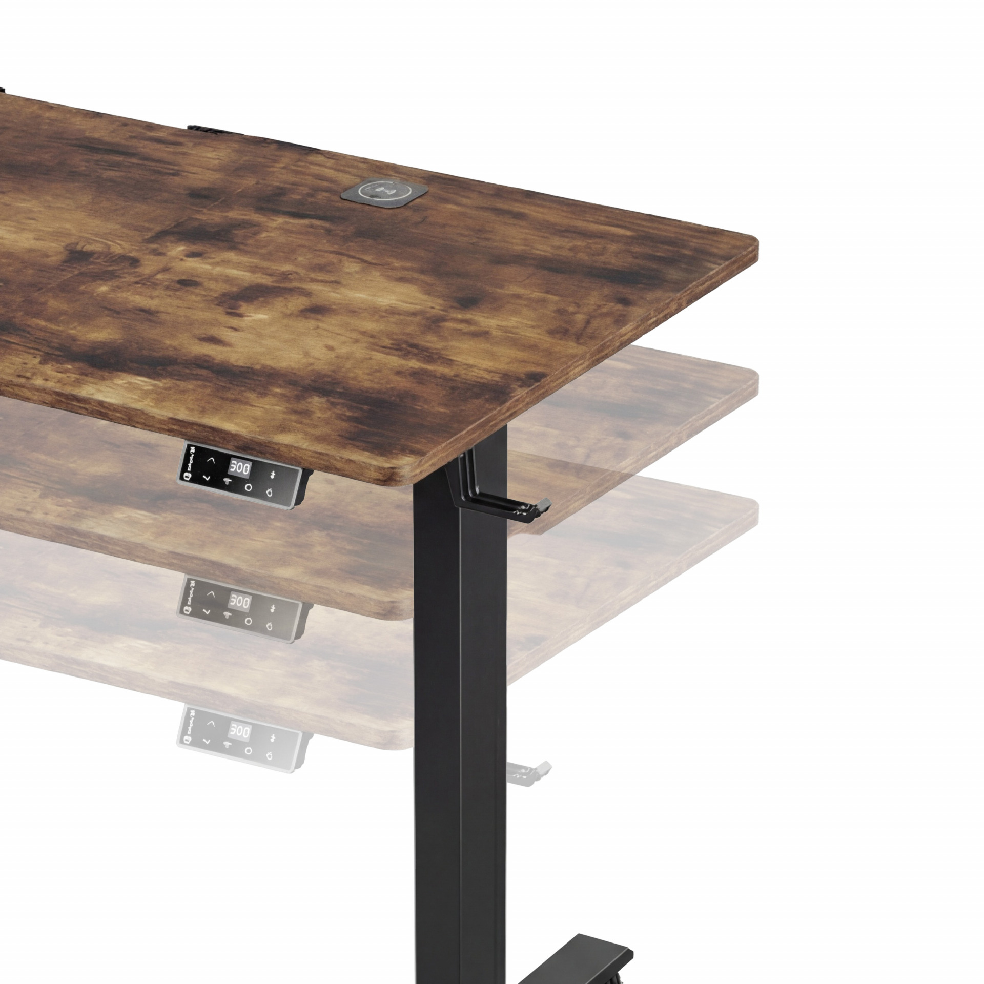 Höhenverstellbarer Schreibtisch Braun 160x75x72-117cm