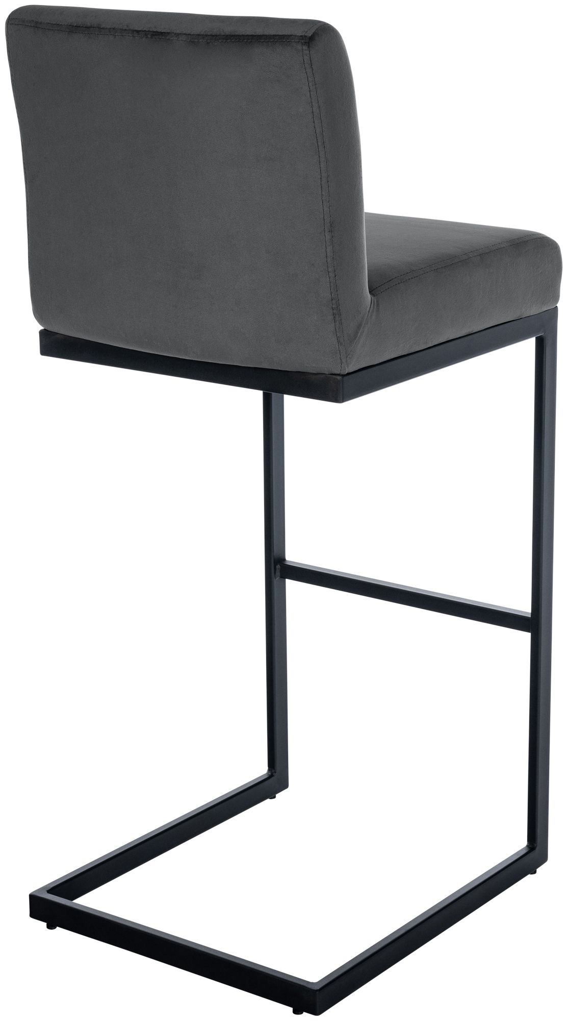 2er Set Barhocker Hopewell Samt B, dunkelgrau