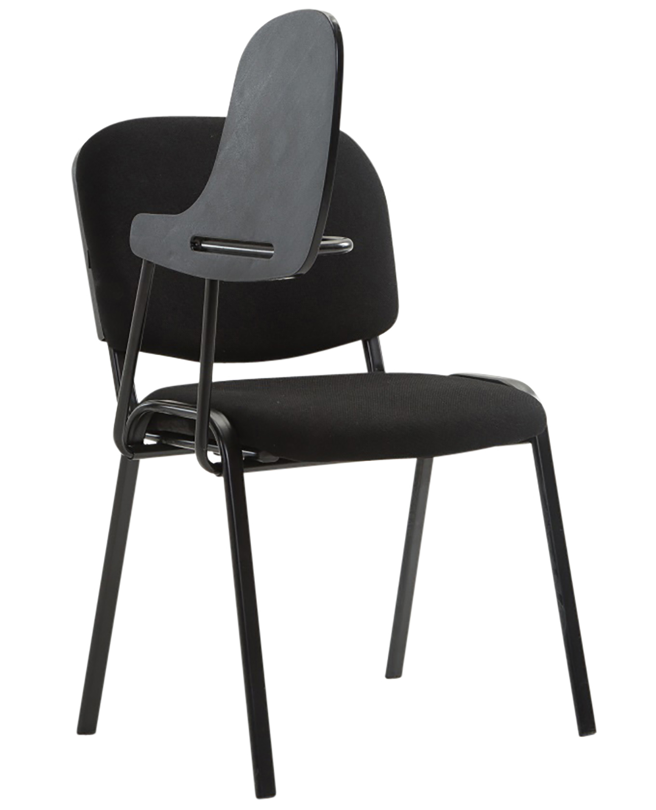 4er Set Stühle Ken mit Klapptisch Stoff, schwarz