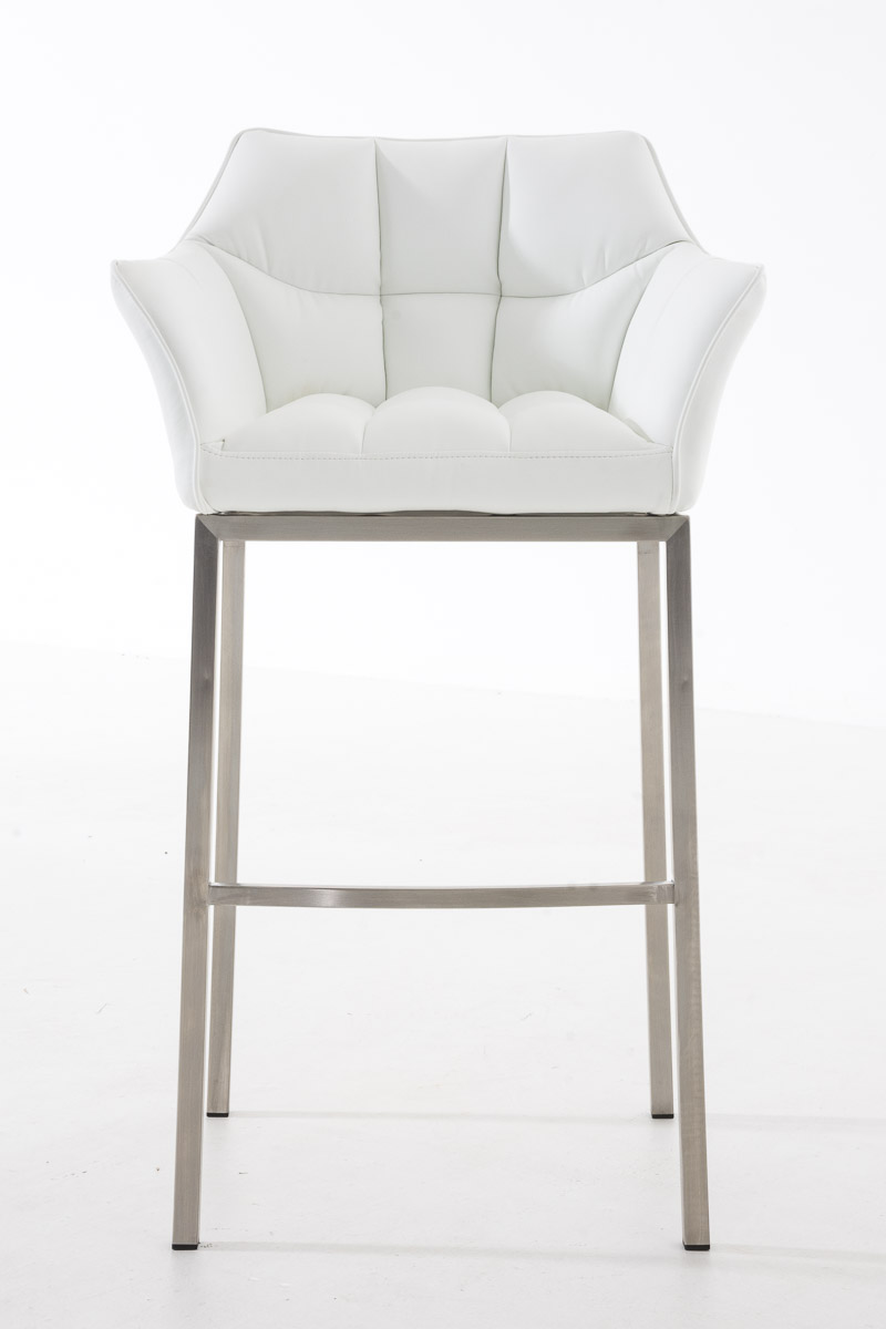 Barhocker Damaso E mit 4-Fuß Gestell, weiß