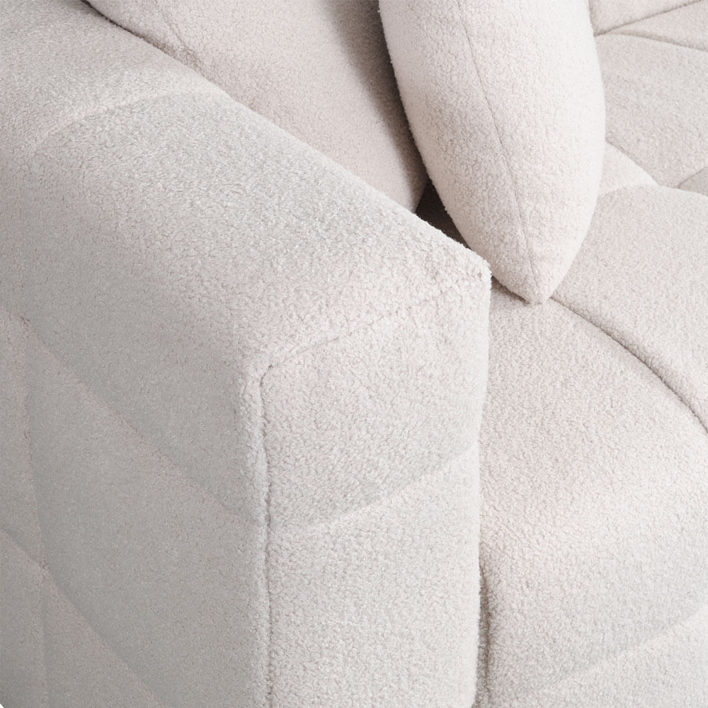Teddy Sofa Bouclé COMO - 236 x 68 cm Beige
