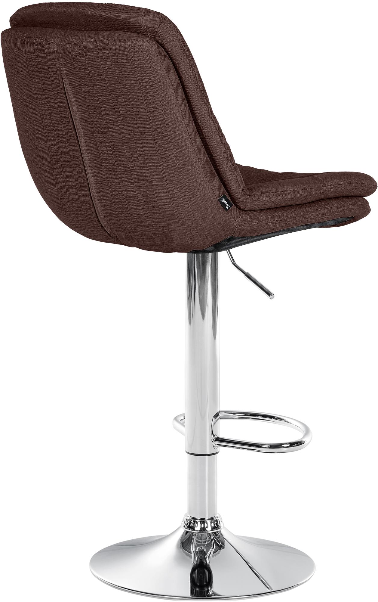 Barhocker Laurel Stoff chrom, braun