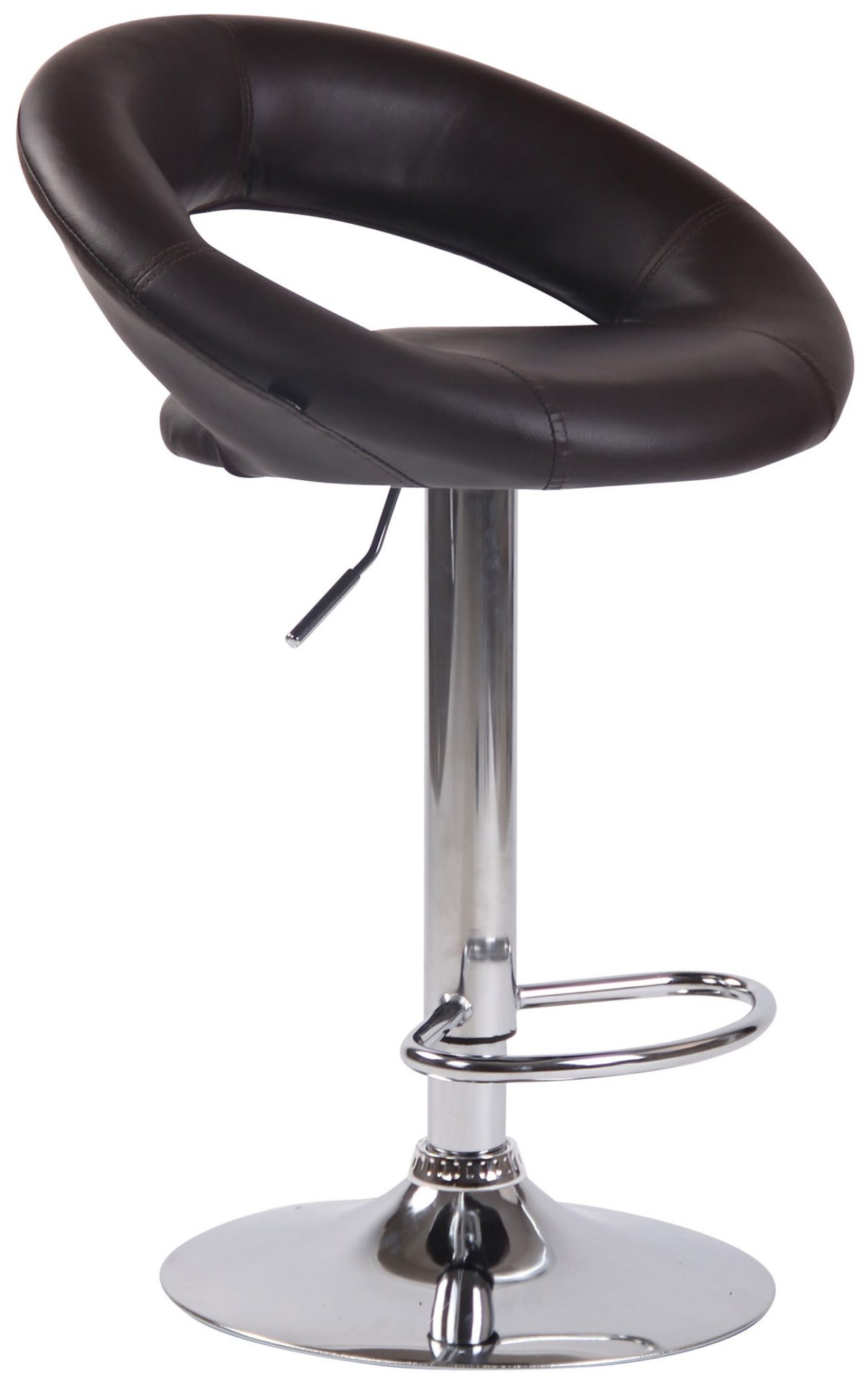 Barhocker Olinda Kunstleder chrom, braun