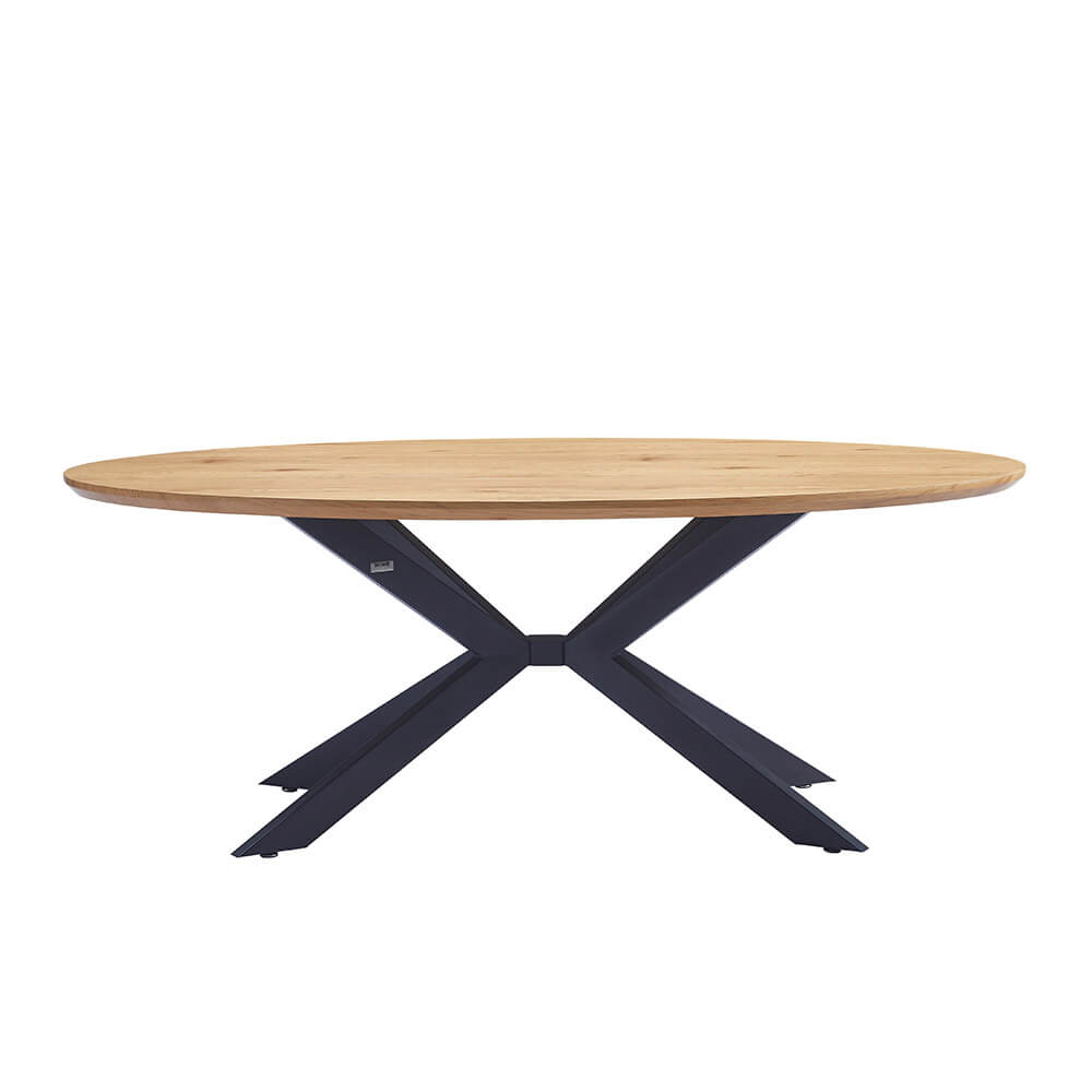 Esstisch Oval AVENTIS inkl. Sternfuß - 200 x 120 cm Light Oak