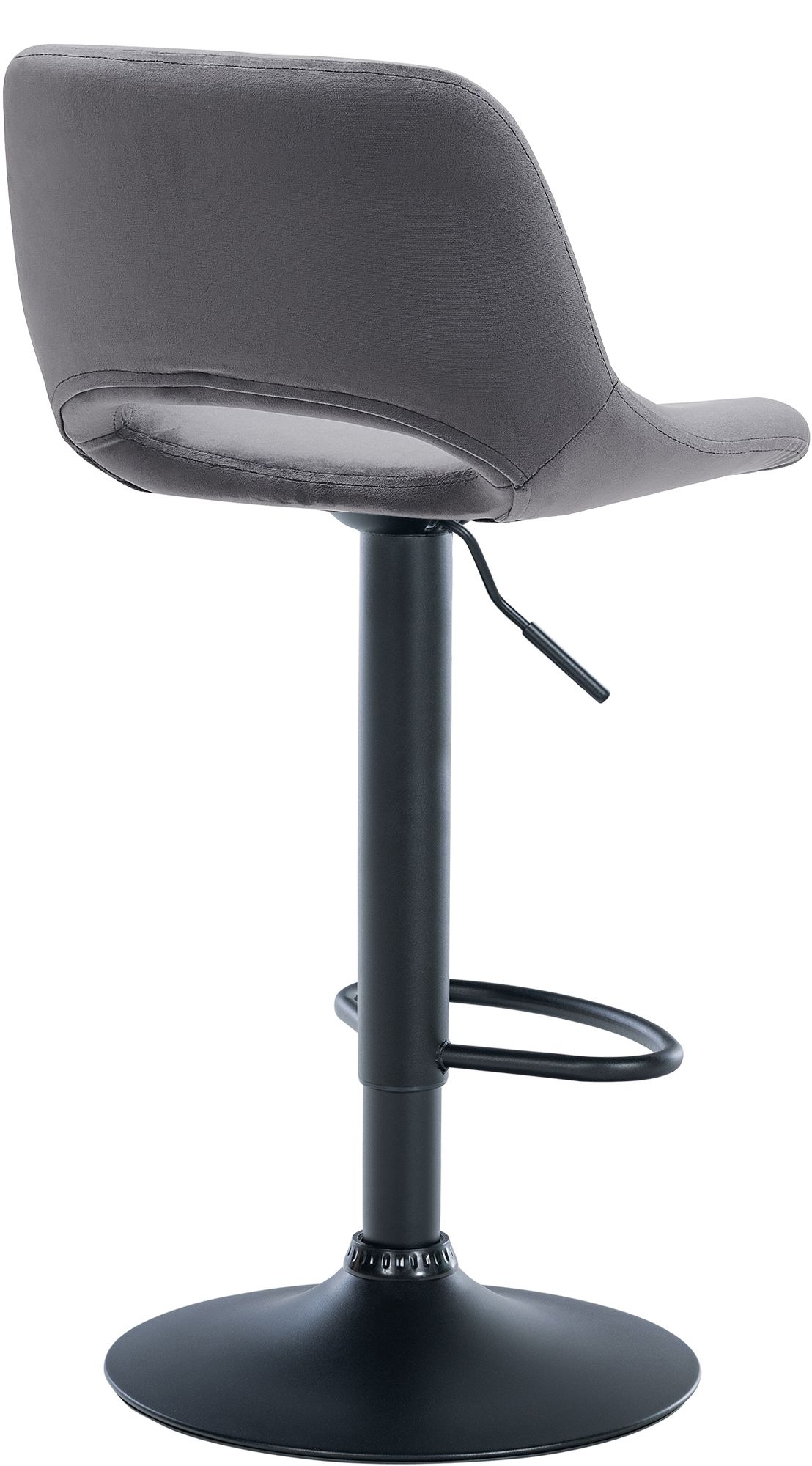 2er Set Barhocker Camden Samt schwarz, dunkelgrau
