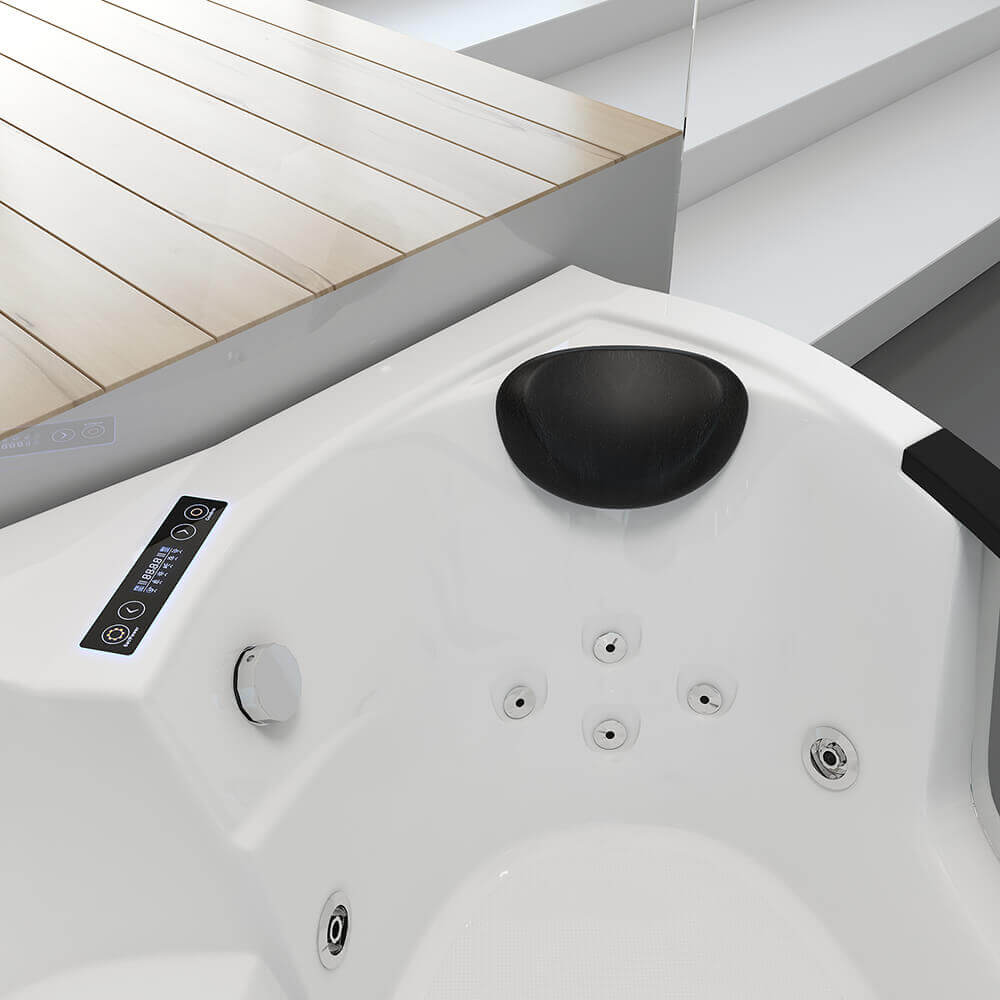 Whirlpool Badewanne mit Lichttherapie LAGUNA L MINI - 135 x 135 cm