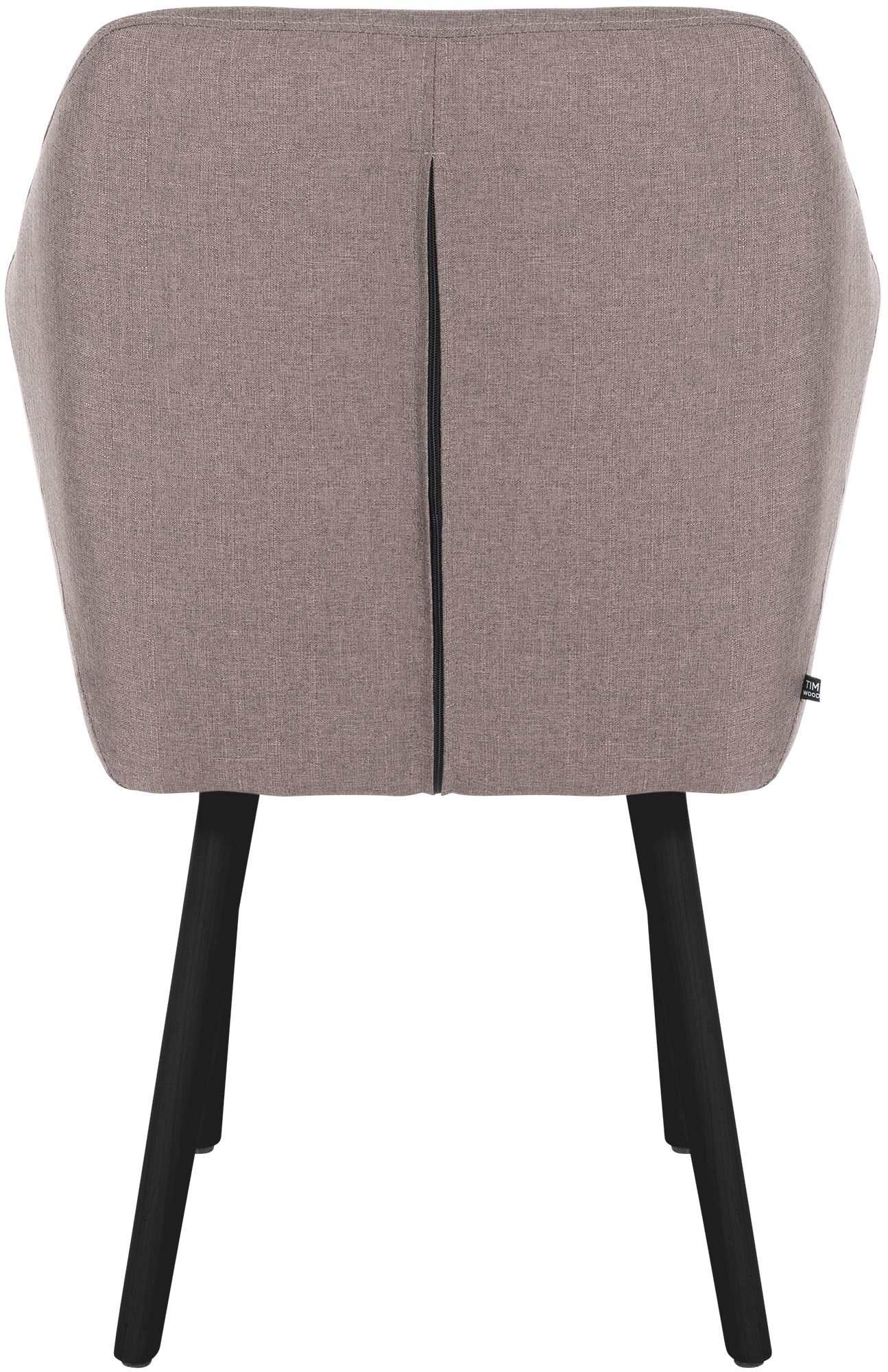 Besucherstuhl Utrecht Stoff schwarz, taupe