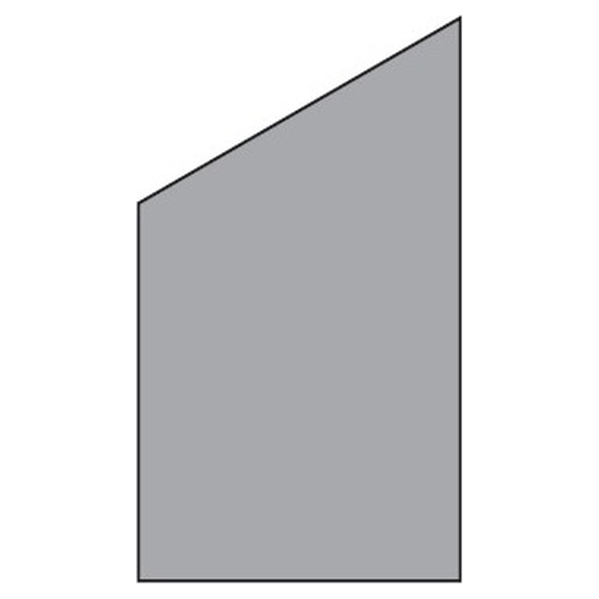 VETRO Glasscheibe ECKE links, B 1030 x H 1200/1800 mm, Vollflächen-Dekor 84, satiniert