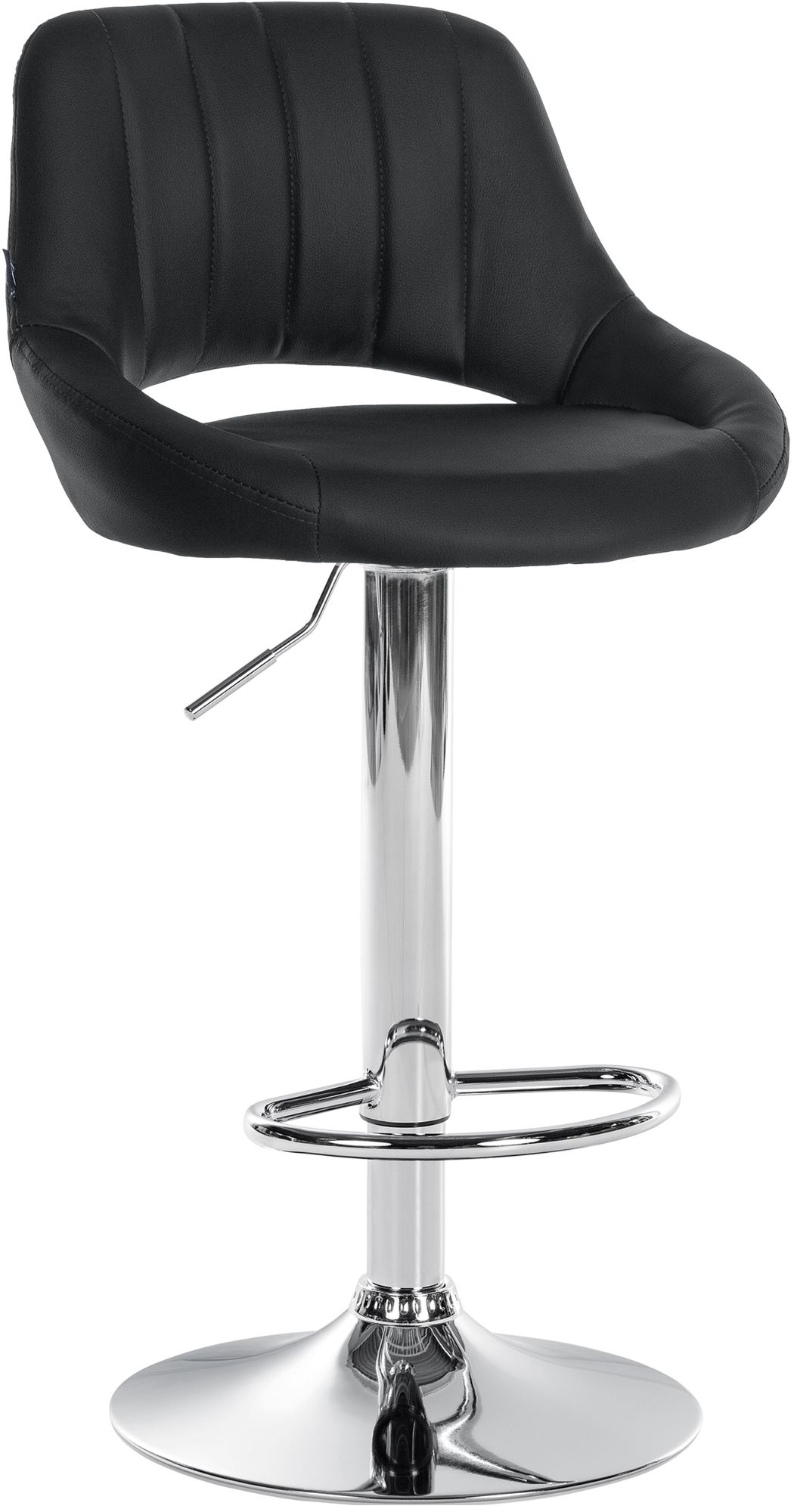 Barhocker Milet Kunstleder chrom, schwarz