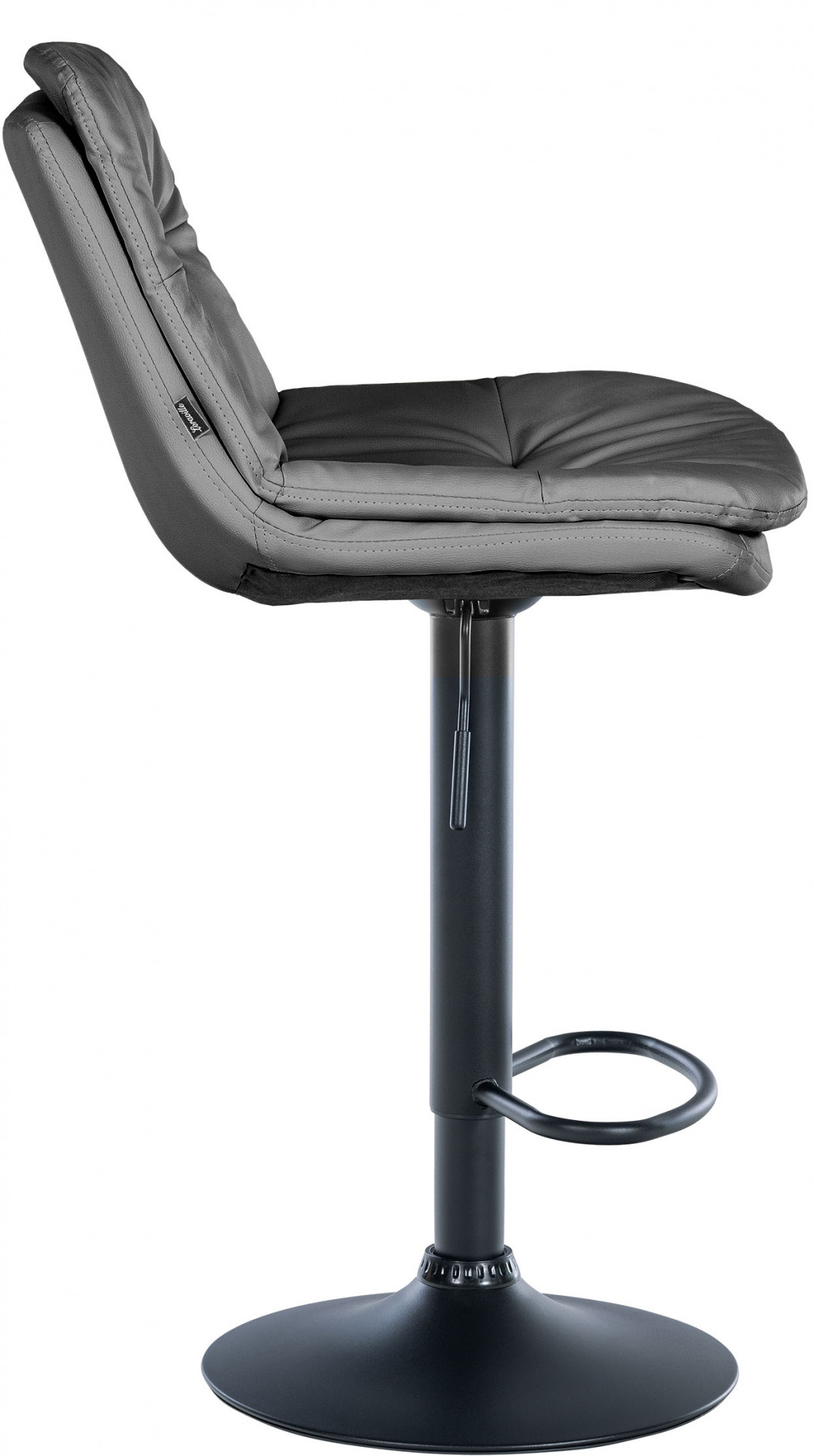 Barhocker Laurel Kunstleder schwarz, grau