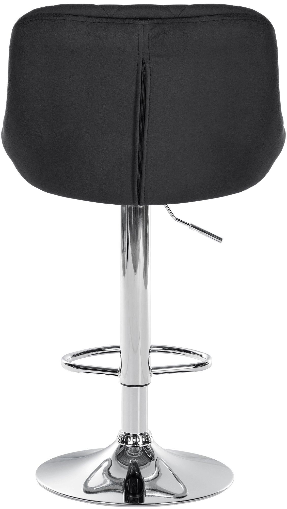 2er Set Barhocker Lazio Samt chrom, schwarz
