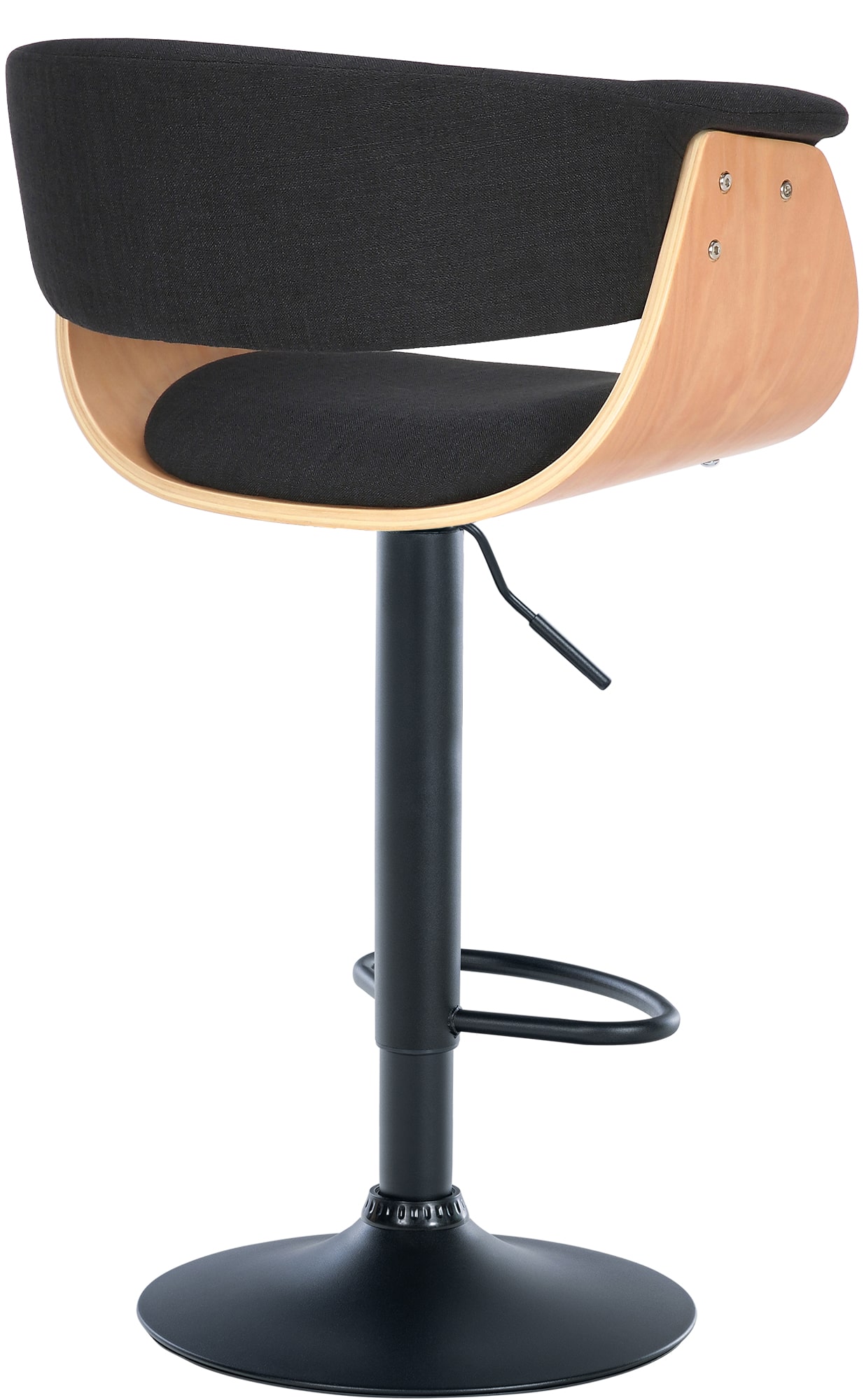 Barhocker Vestal Stoff, natura/schwarz