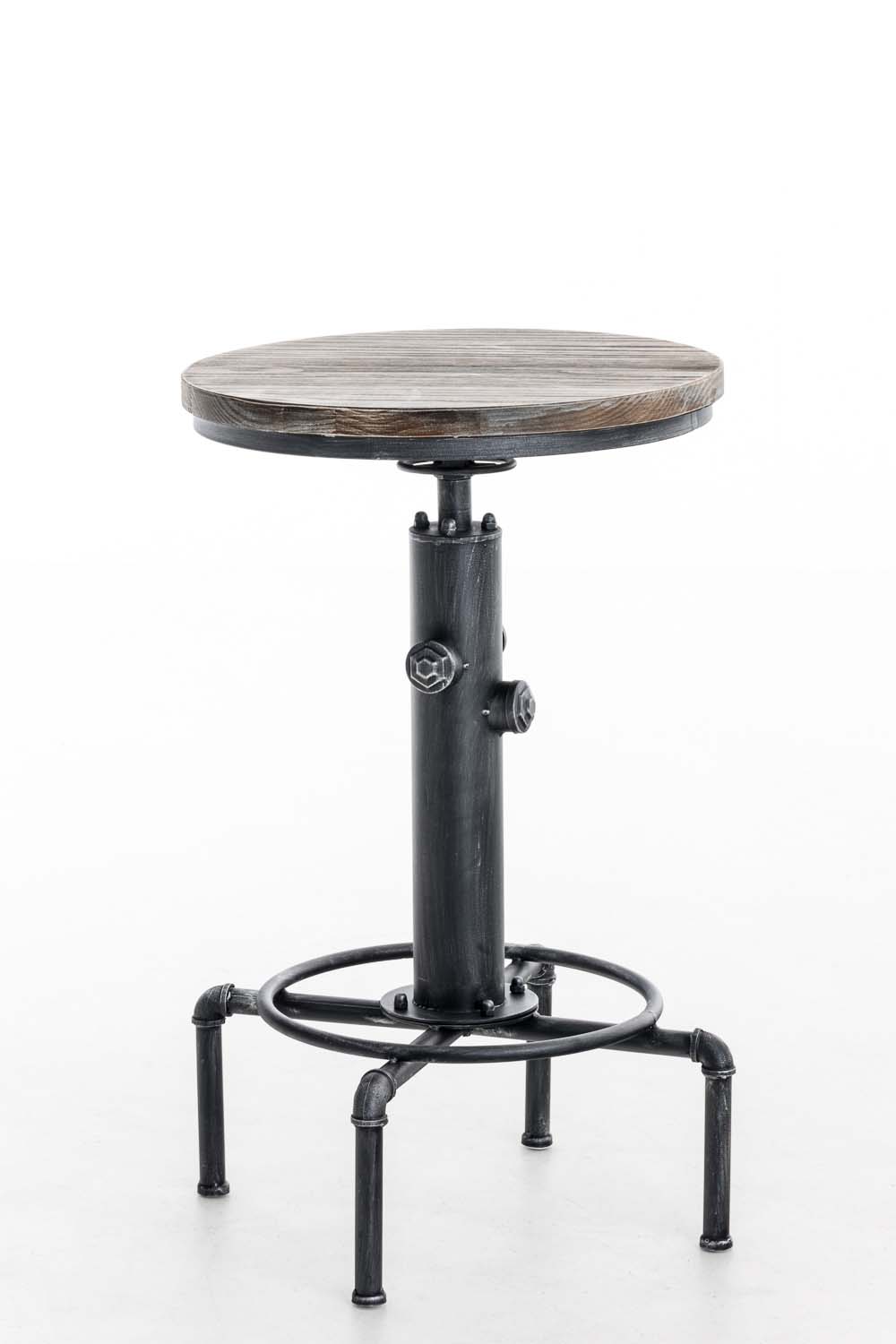 Stehtisch Lumos, Holz, antik silber