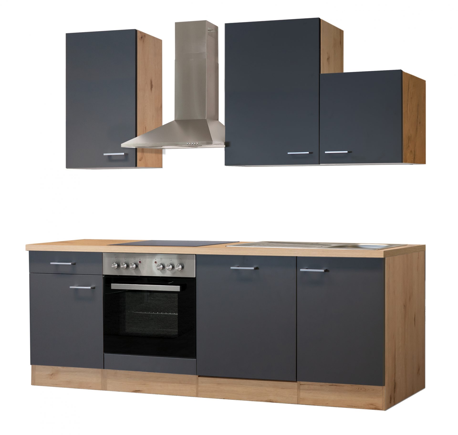 Küchenzeile MORENA 220 cm mit E-Geräten