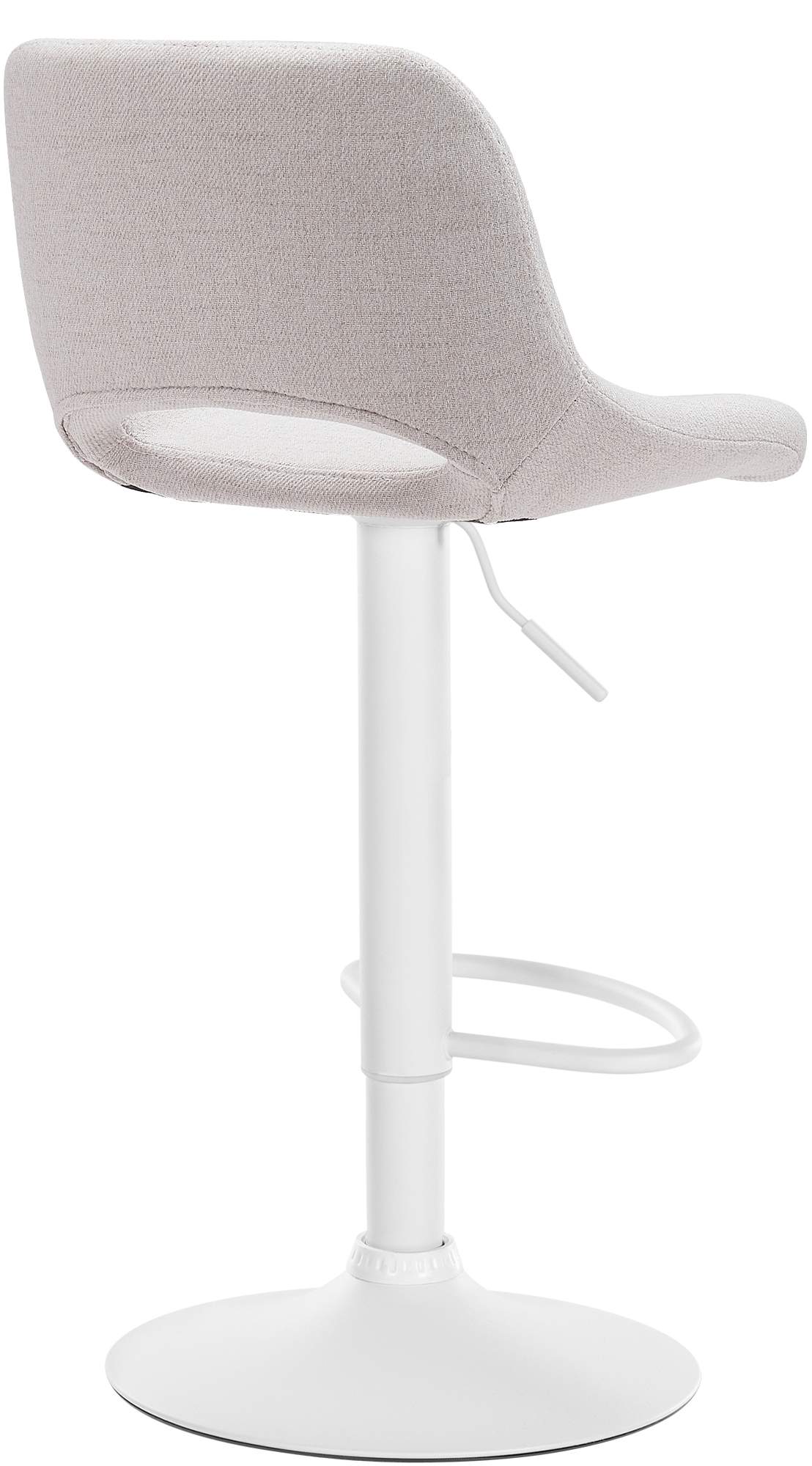 Barhocker Camden Stoff weiß, creme