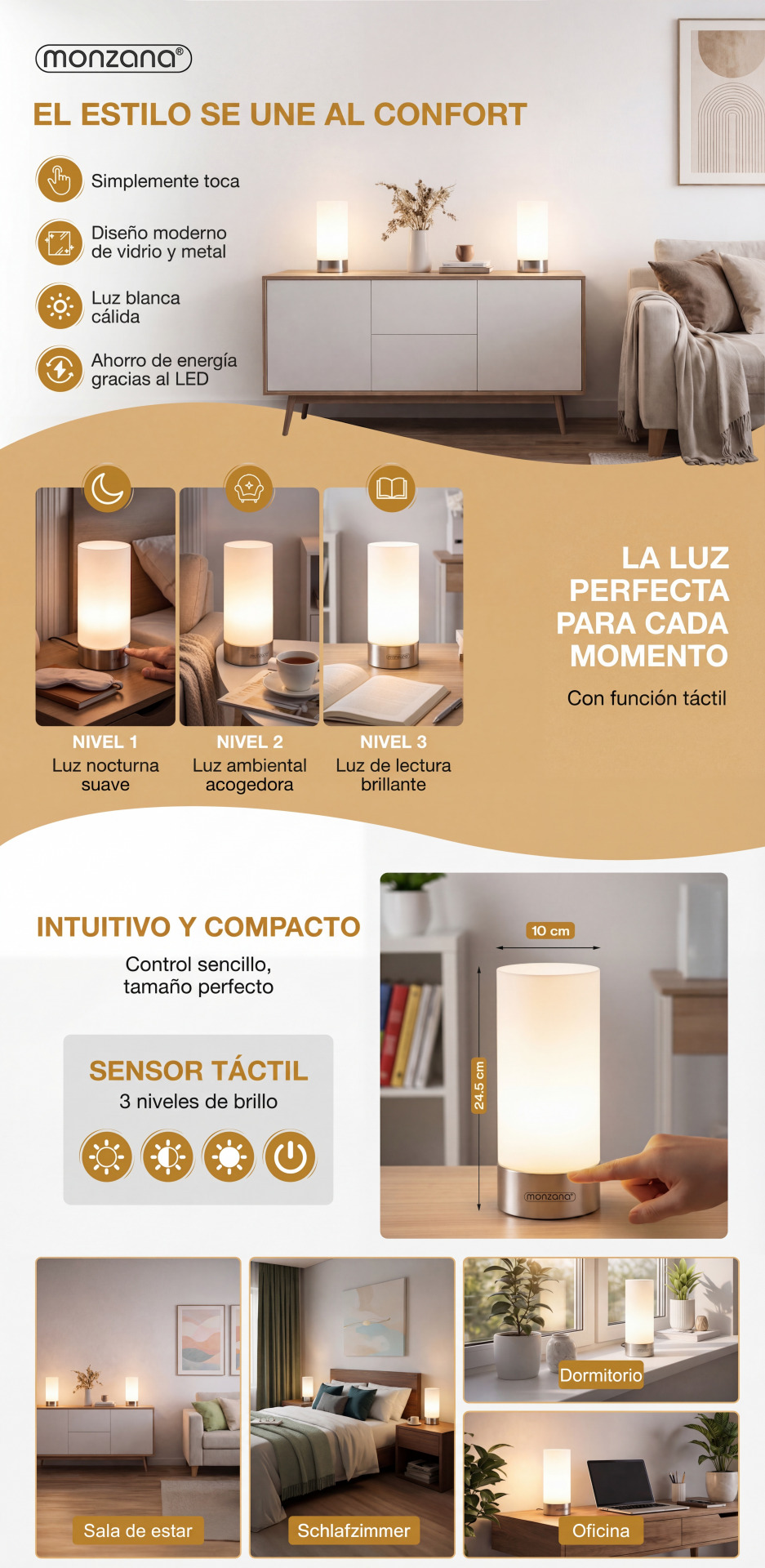 Tischlampe Lumo 2er-Set Weiß