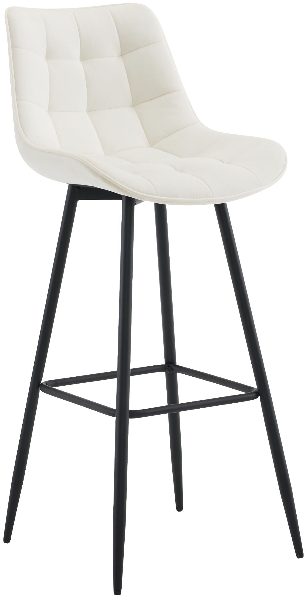 Barhocker Dartford Samt, creme