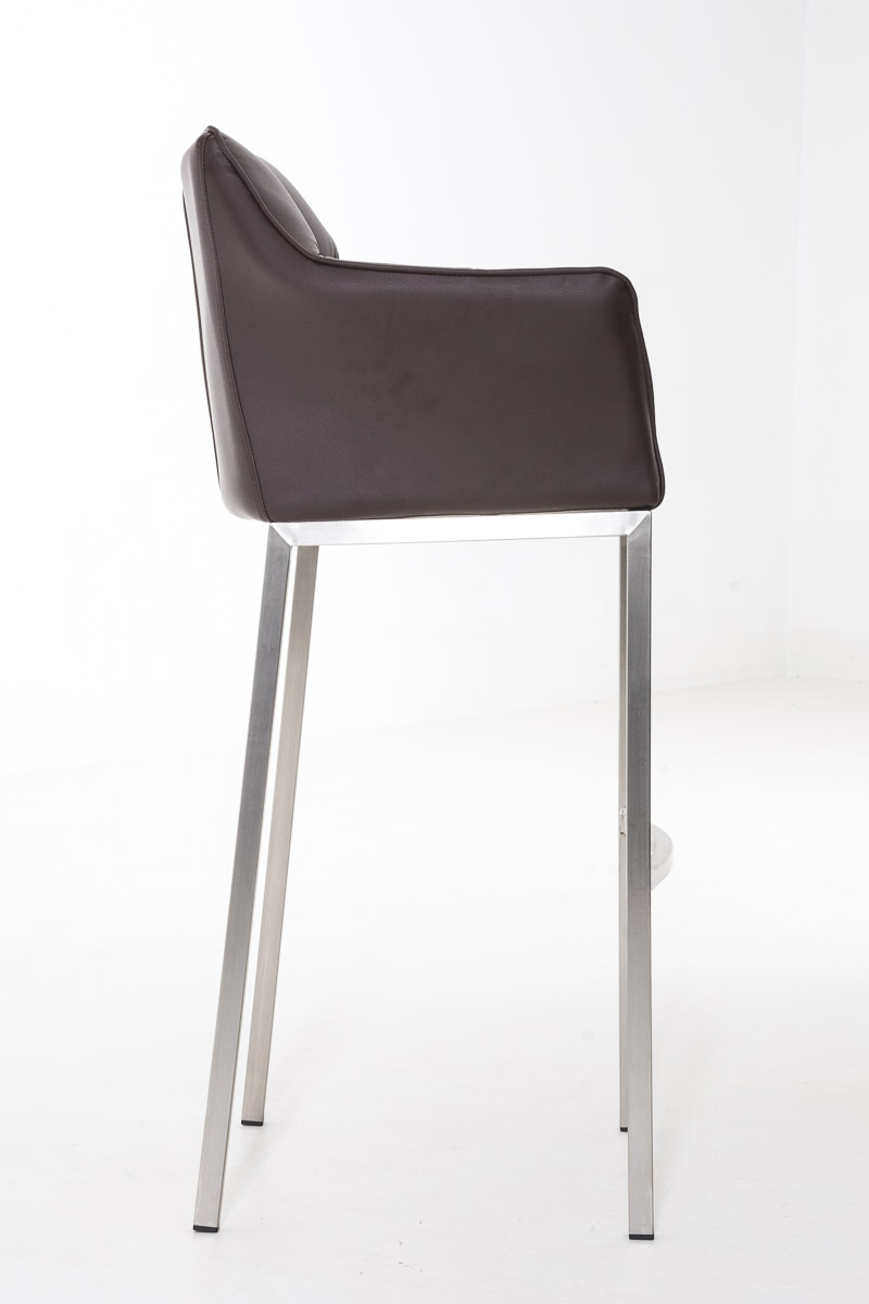 Barhocker Damaso E mit 4-Fuß Gestell, braun
