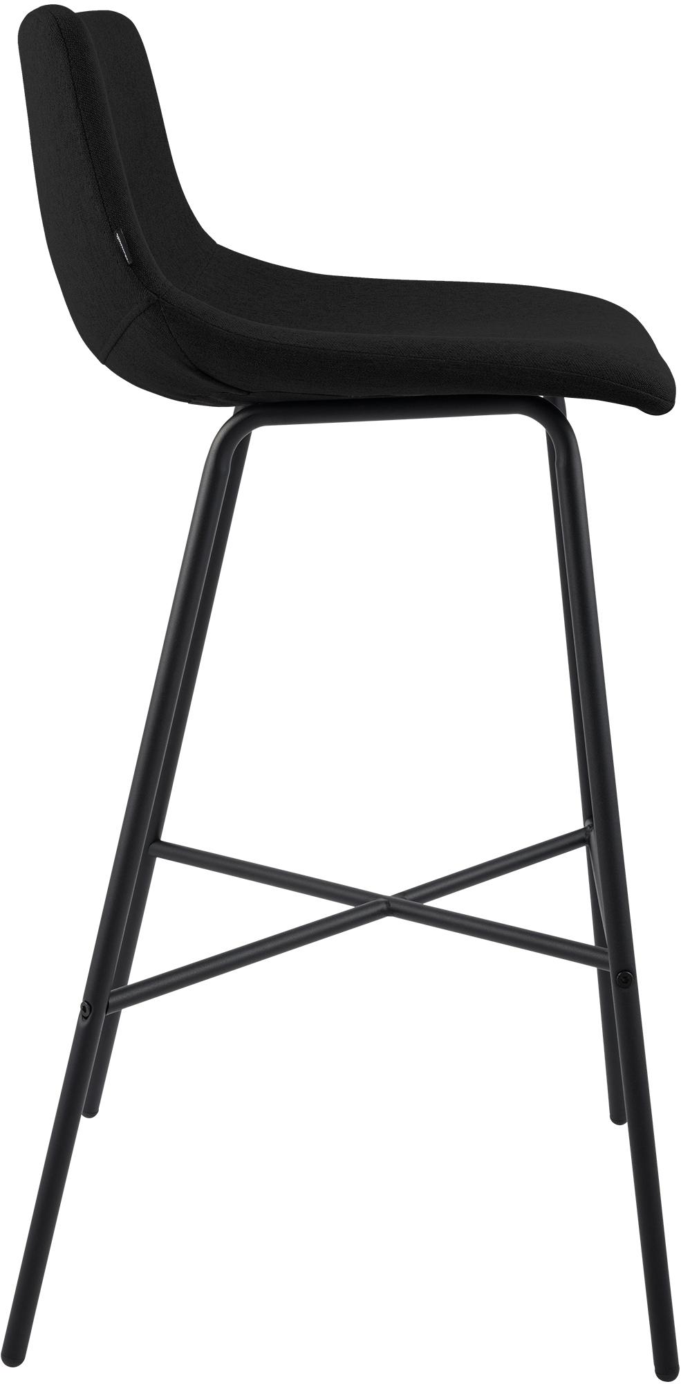 Barhocker Altona Stoff, schwarz