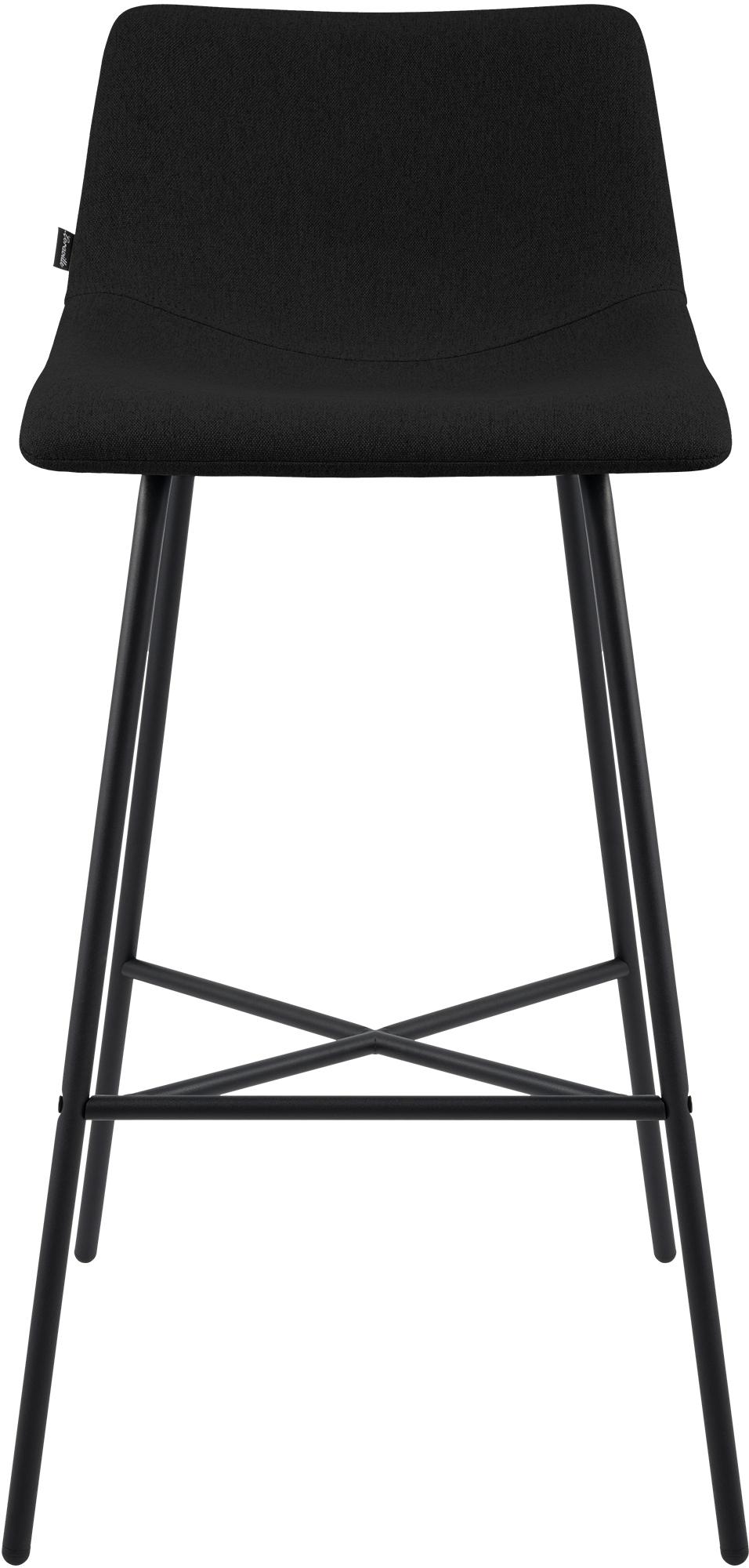 Barhocker Altona Stoff, schwarz