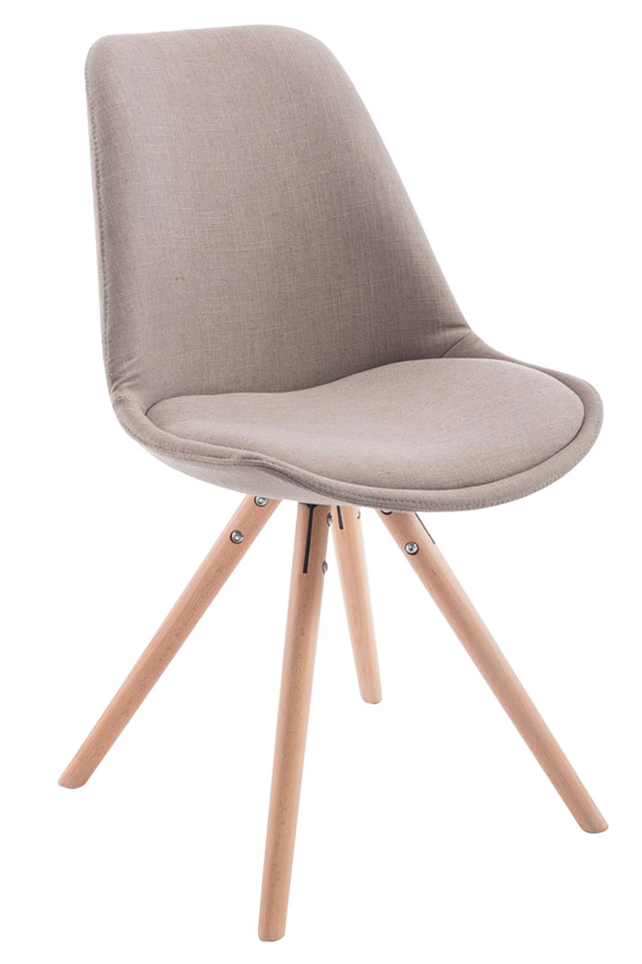 Besucherstuhl Toulouse Stoff Natura Rund, taupe