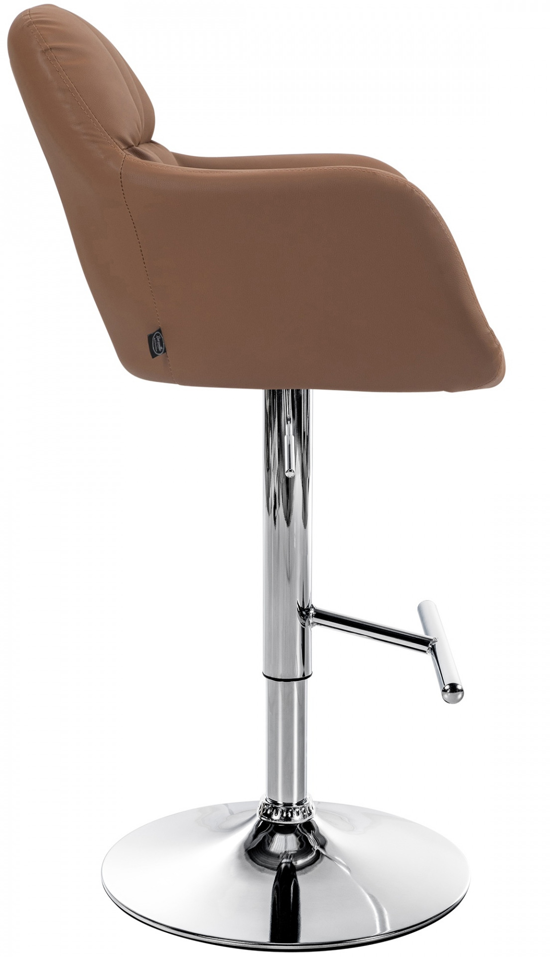 Barhocker Natoma Kunstleder chrom, hellbraun