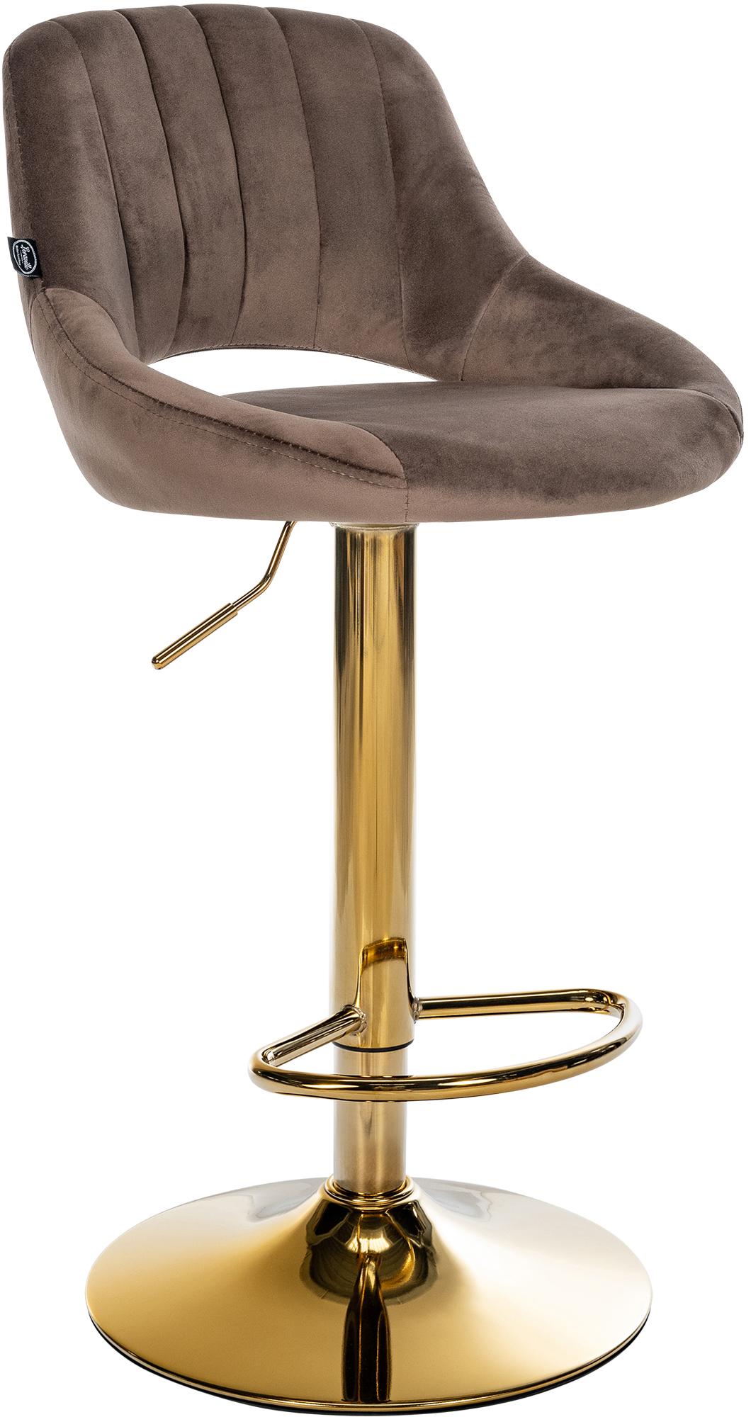 Barhocker Milet Samt gold, braun