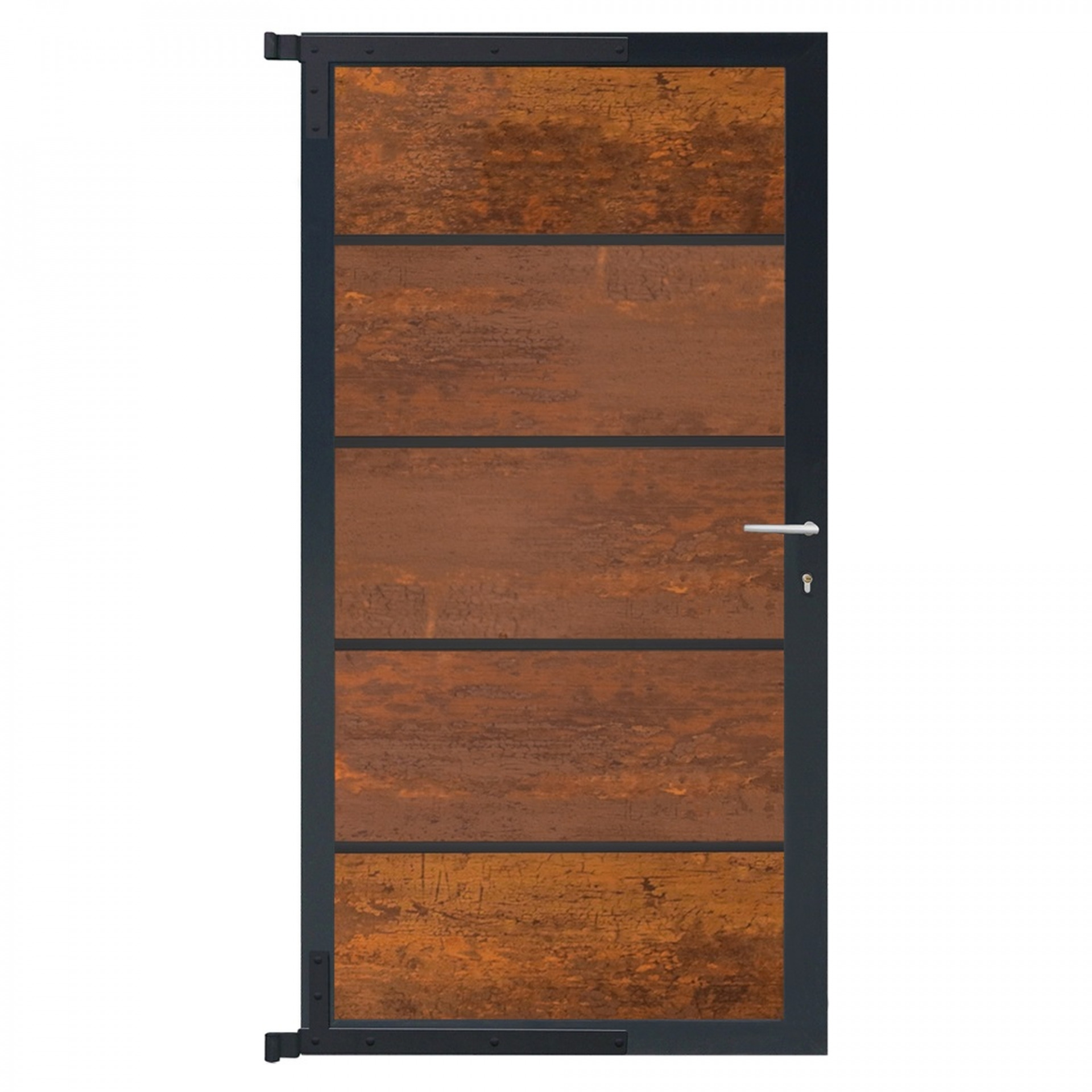 FARÖ-Tor-Komplettset, 90 x 173 cm, Deko-Rost/anthrazit