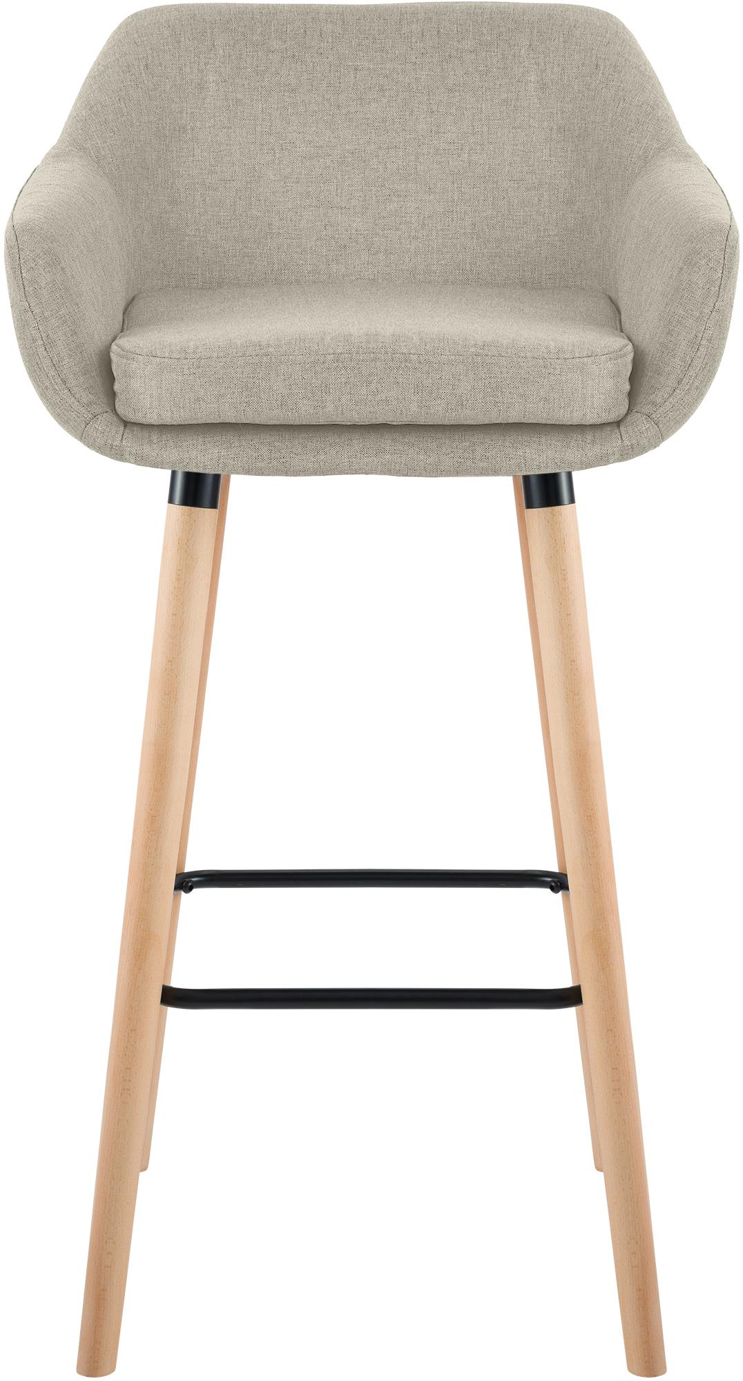 2er Set Barhocker Grant Stoff, creme