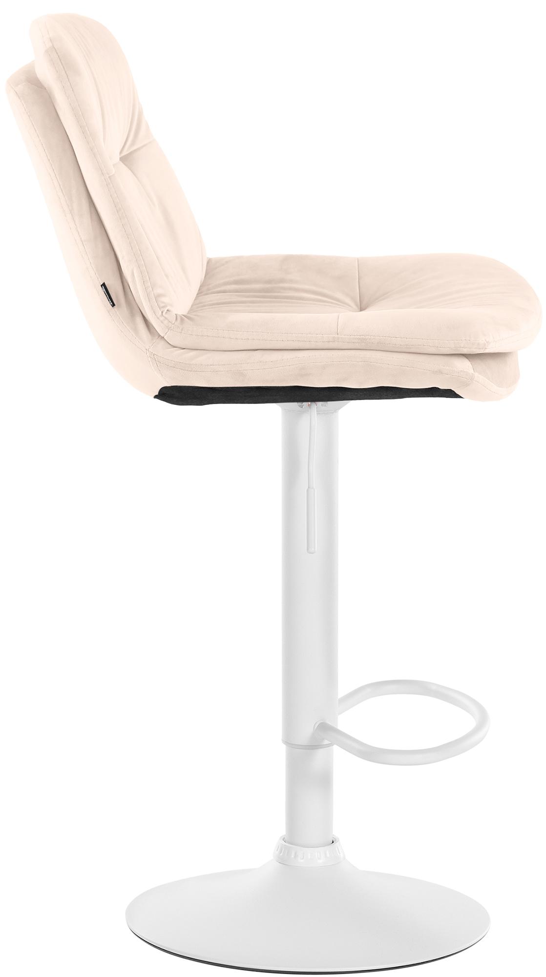 Barhocker Laurel Samt weiß, creme