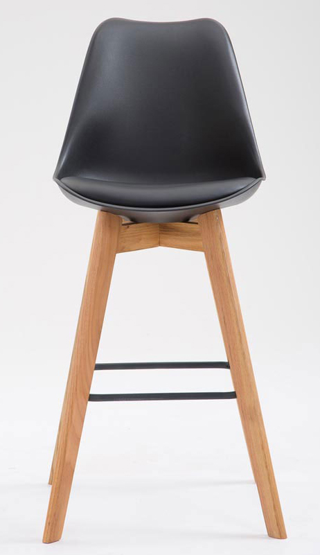 2er Set Barhocker Metz Kunststoff natura, schwarz