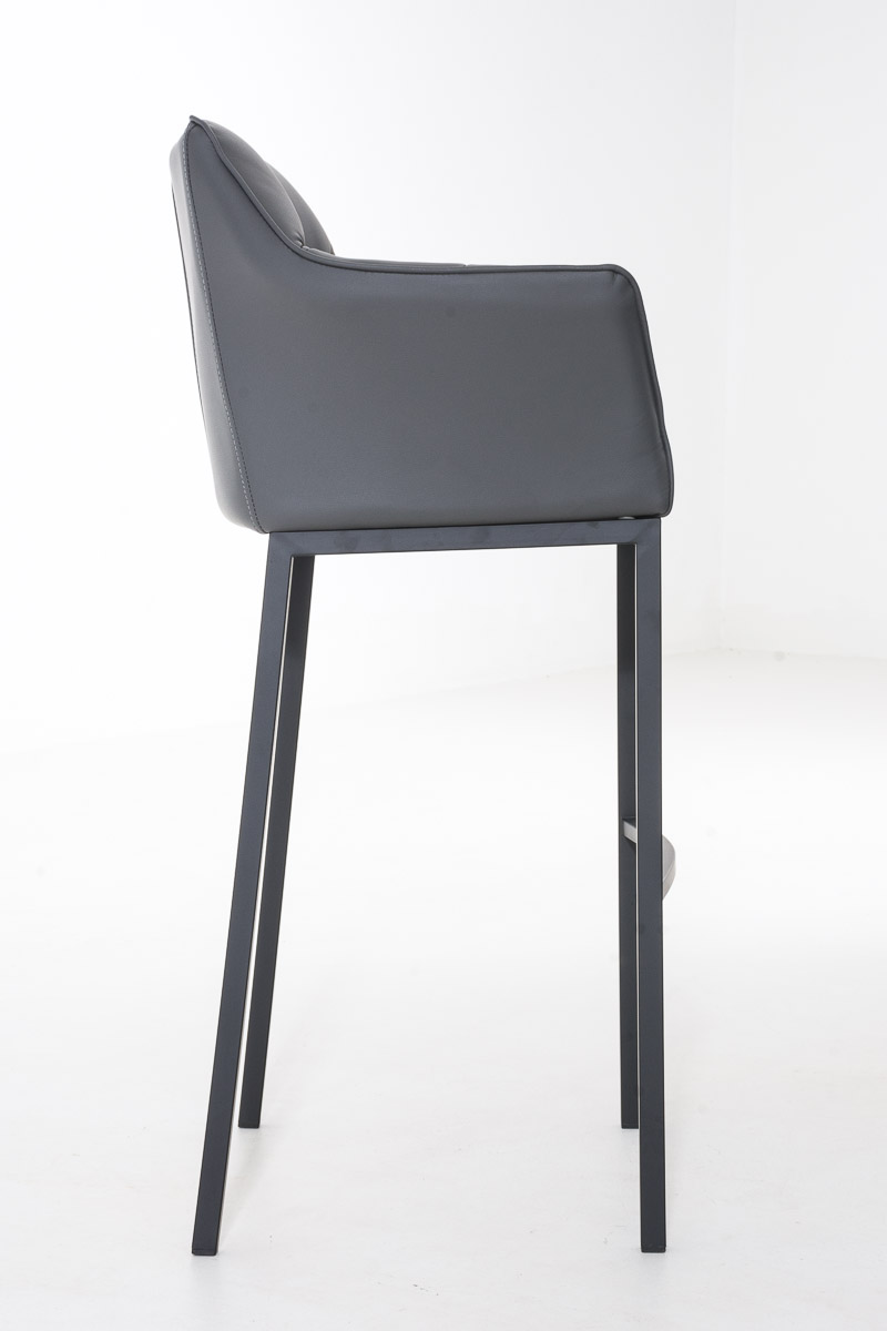 Barhocker Damaso B mit 4-Fuß Gestell, grau