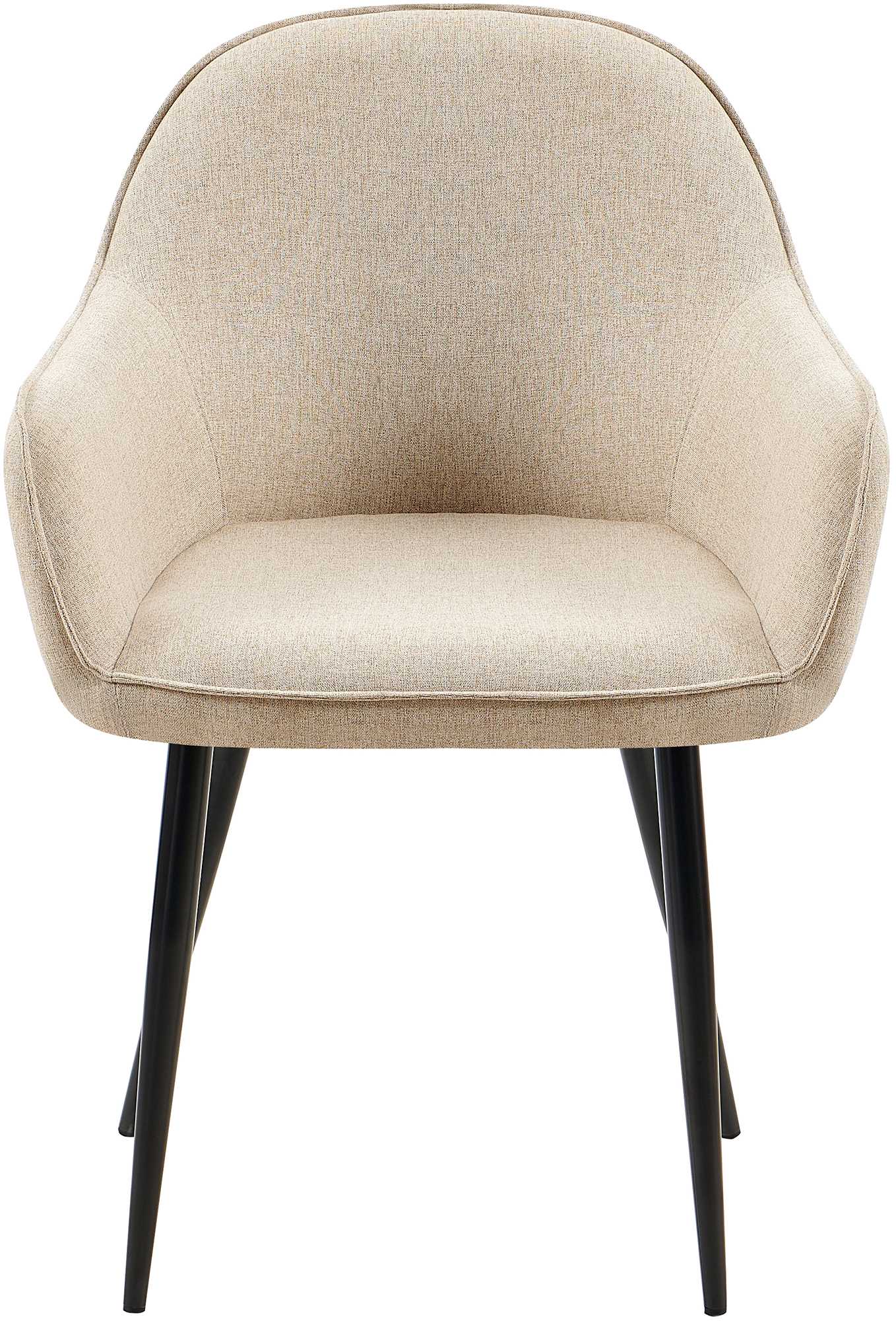 2er Set Esszimmerstühle Boise Stoff, taupe
