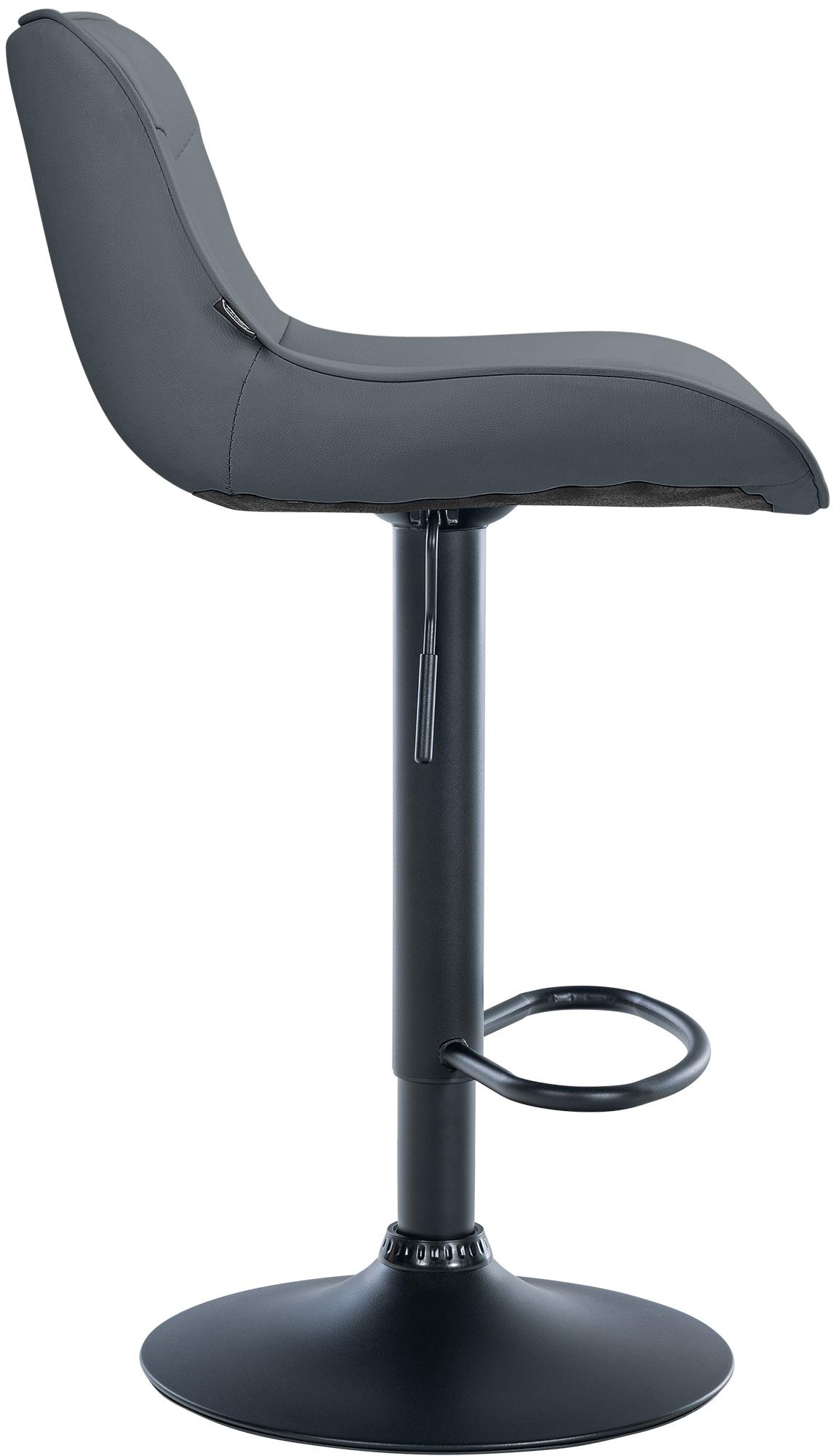 2er Set Barhocker Vonore Kunstleder schwarz, grau