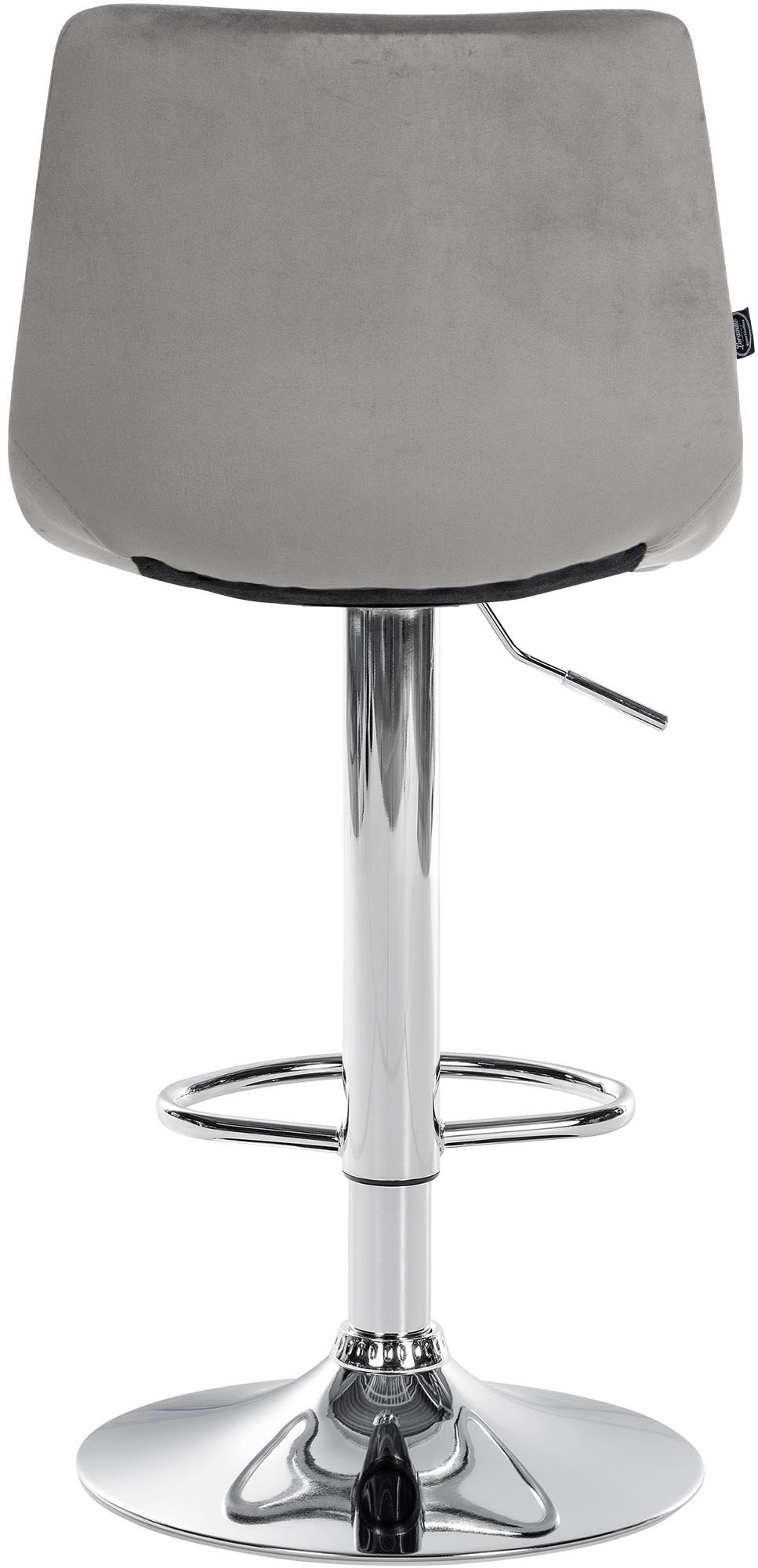 Barhocker Jerry Samt chrom, grau