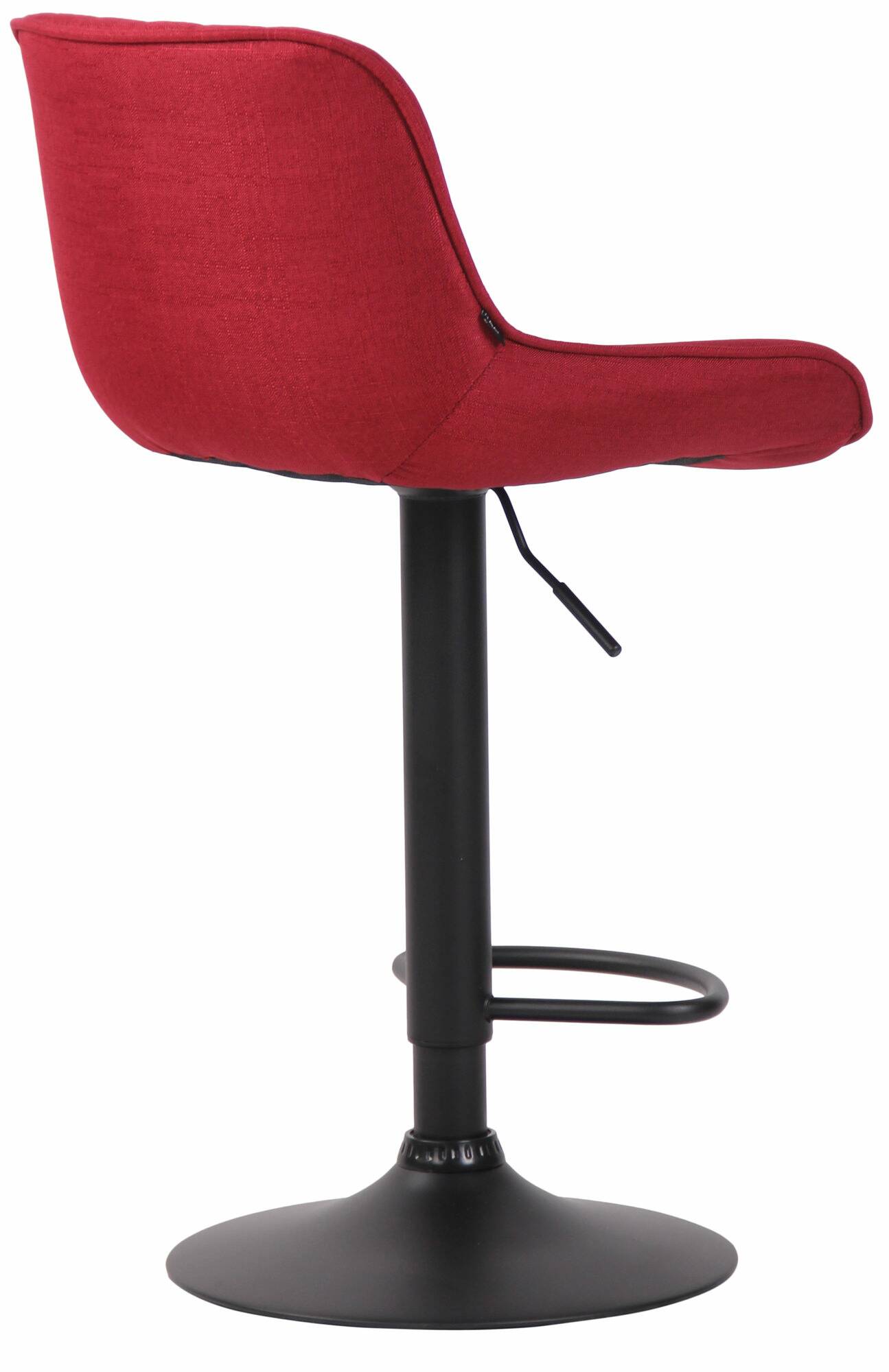 2er Set Barhocker Lentini Stoff schwarz, rot